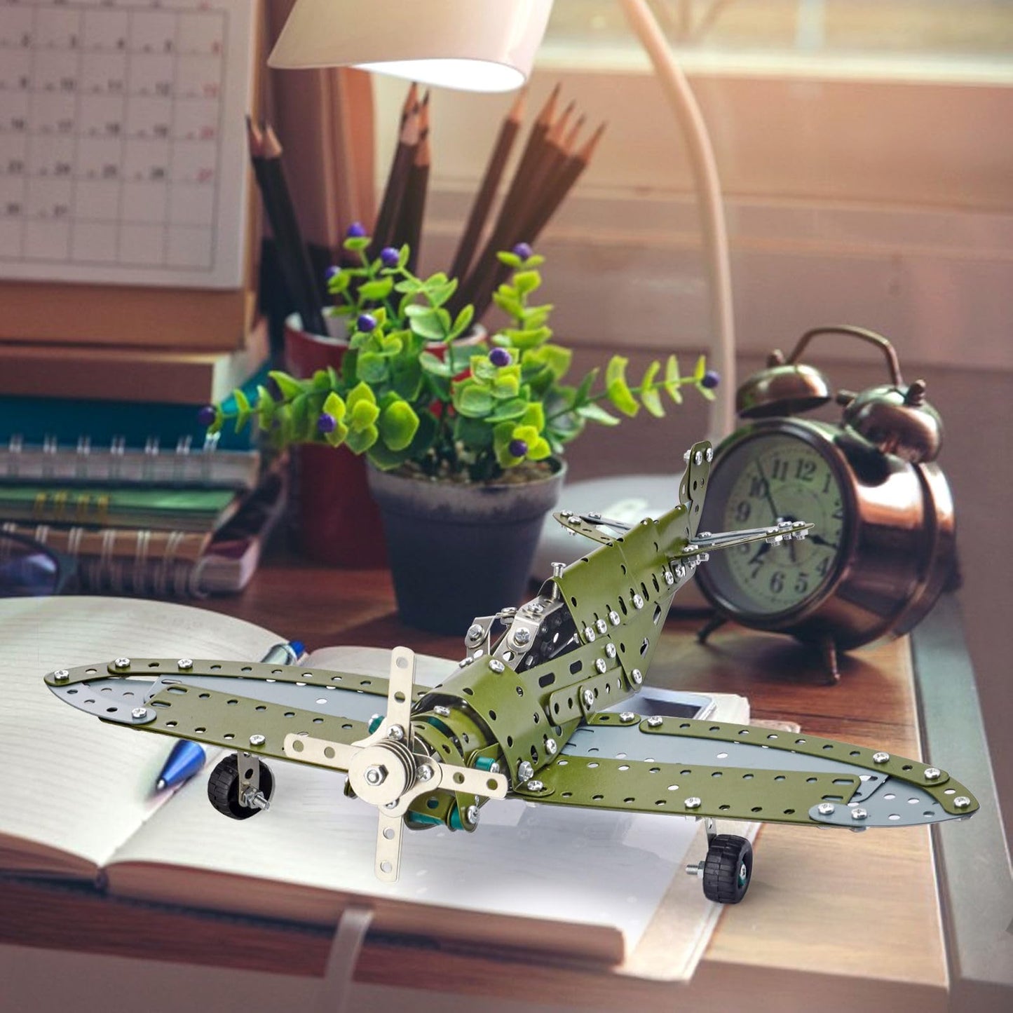 LILCRUIBAO STEM Projects for Kids Ages 8-12 12-16, 258 Pieces Erector Sets Airplane Model kit, Model Aircraft Metal Building Toys Birthday for 10-14 Year Old and Up Boys Girls Adults