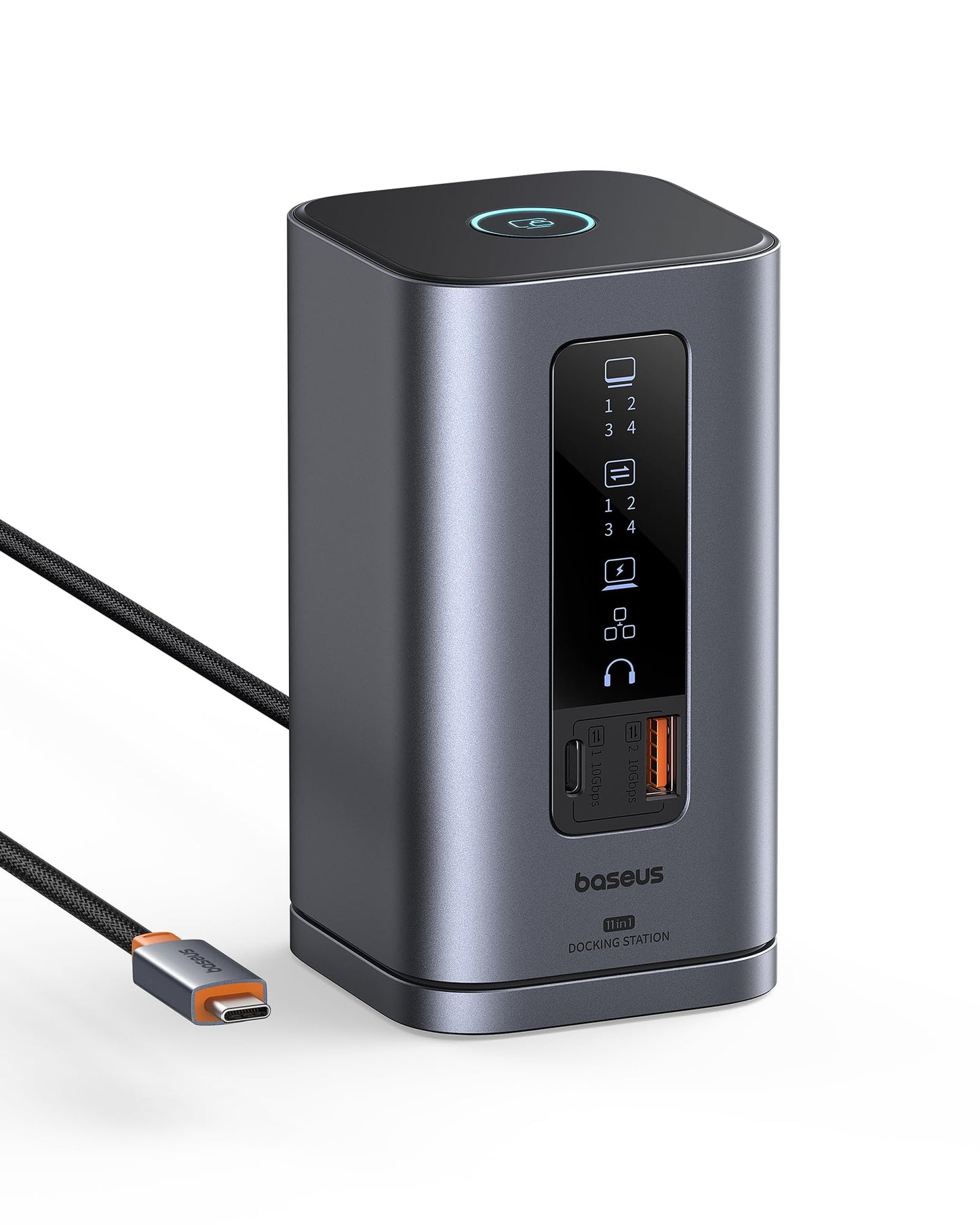 Baseus Spacemate Docking Station, 11-in-1 USB-C Dock for Windows Laptop, Triple Display with 4K HDMI & DP, 10Gbps USB-C & USB-A, Ethernet, Audio, 100W PD Charging for Dell HP Lenovo Acer and More