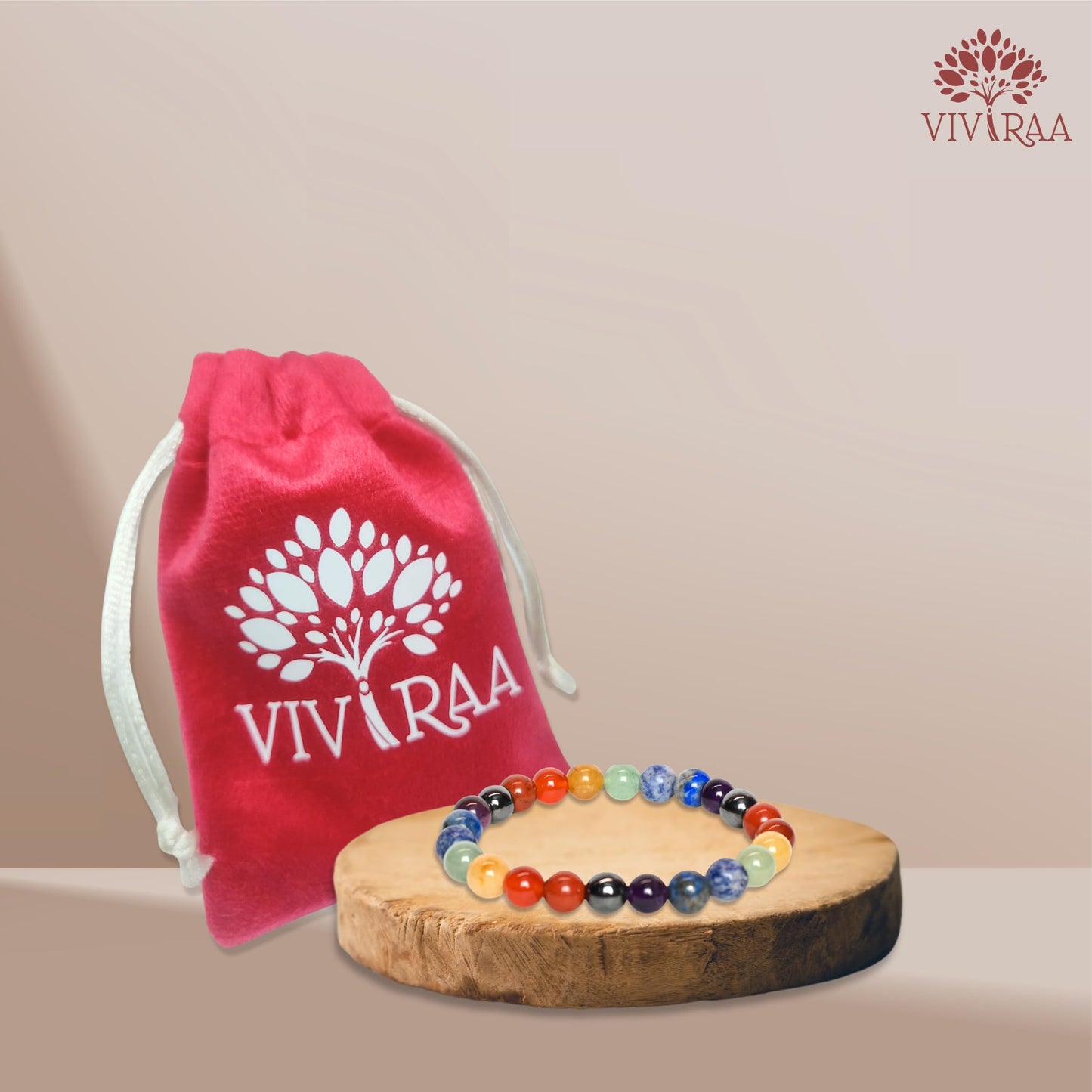 VIVIRAA 7 Chakra Bracelet - Handmade Healing Crystal & Gemstone Bracelet for Spiritual Balance, Positivity, Good Luck, Money & Prosperity | Unique Gift for Women/Mom (7 Chakra - MultiColor)