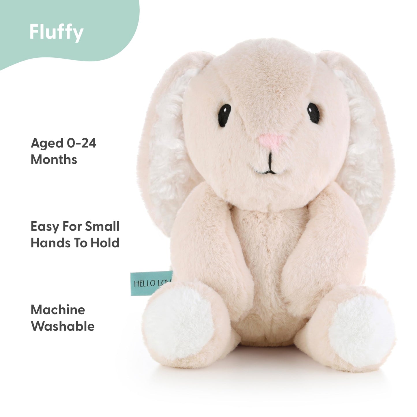 The Peanutshell Plush Bunny Stuffed Animal - 10 inch - Baby Safe - Machine Washable - Soft Bunny Rabbit Baby Toys, Newborn Infant Toddler, Plushies for Boys Girls, Stuffies, Nursery Decor
