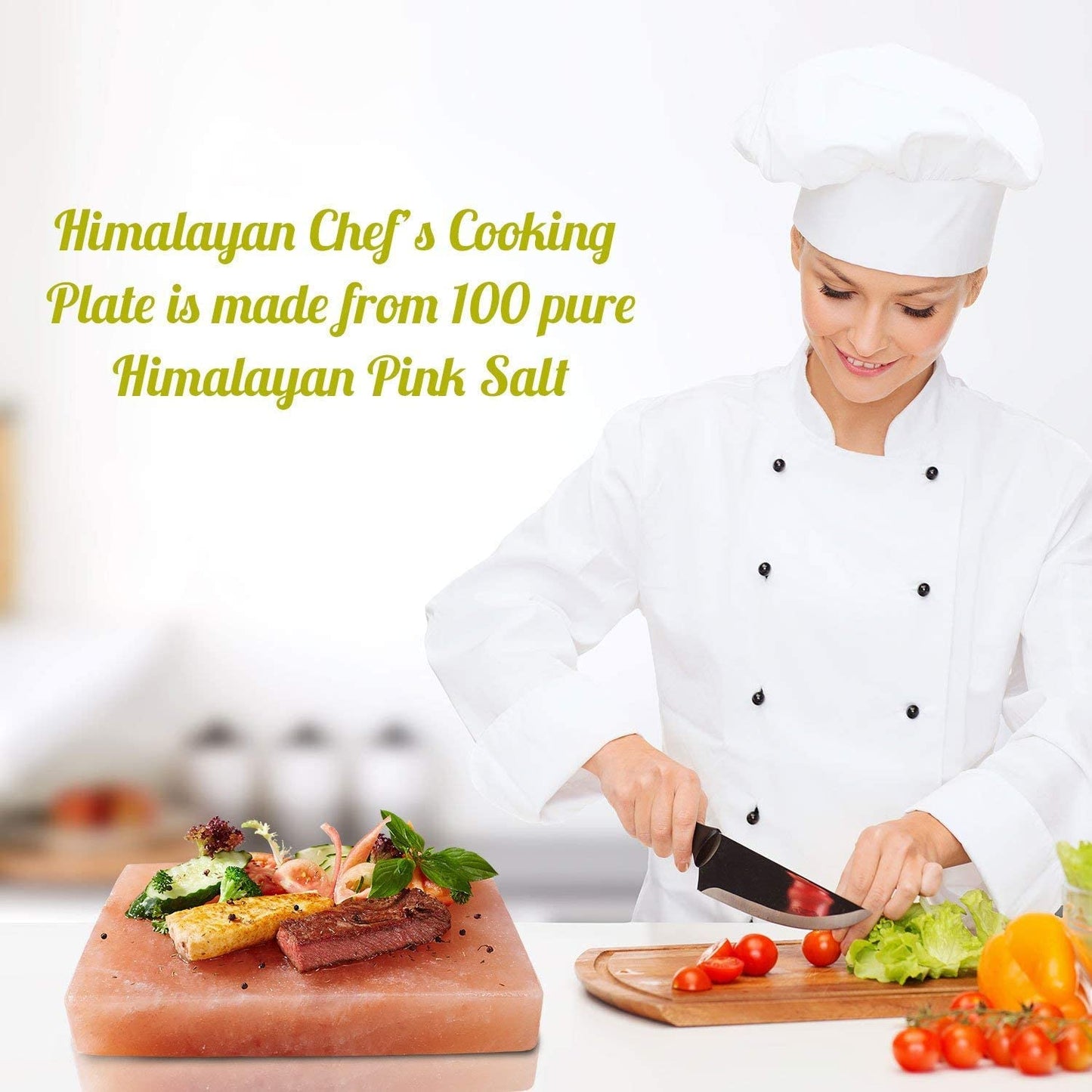 Himalayan Chef Natural Himalayan Crystal Salt cooking plate 8" X 8" X 2"