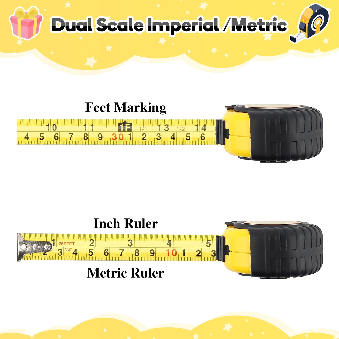 Sensi Blue Housewarming Gift for New House Homeowner, Perfect First Home Gift Idea for Women Men Neighbor, House Warming Gifts New Home 2025, Realtor Gift to Clients Tape Measure 25FT Tool Gifts
