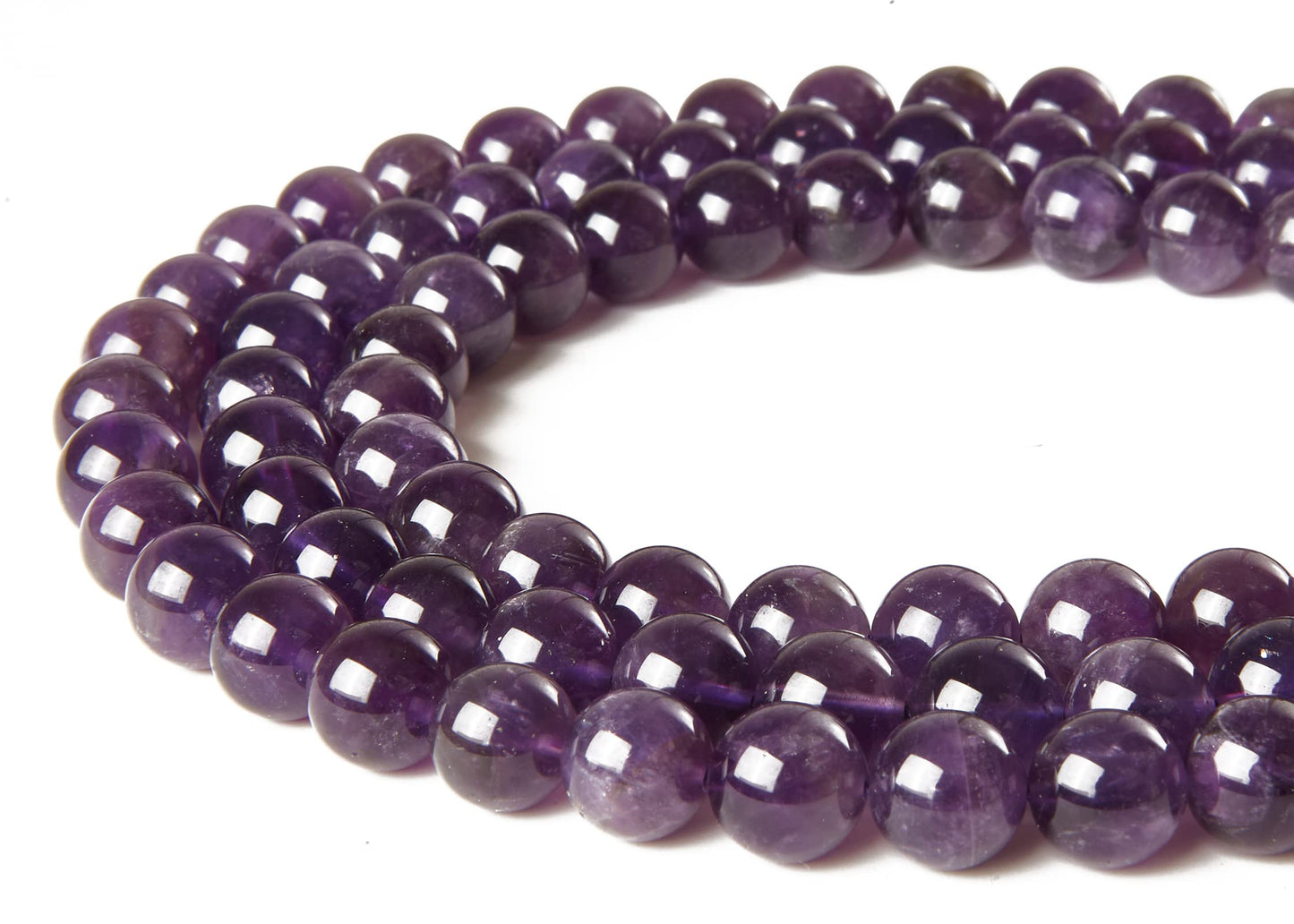 60pcs 6mm Amethyst Beads Natural Gemstone Beads Round Loose Beads for Jewelry Making