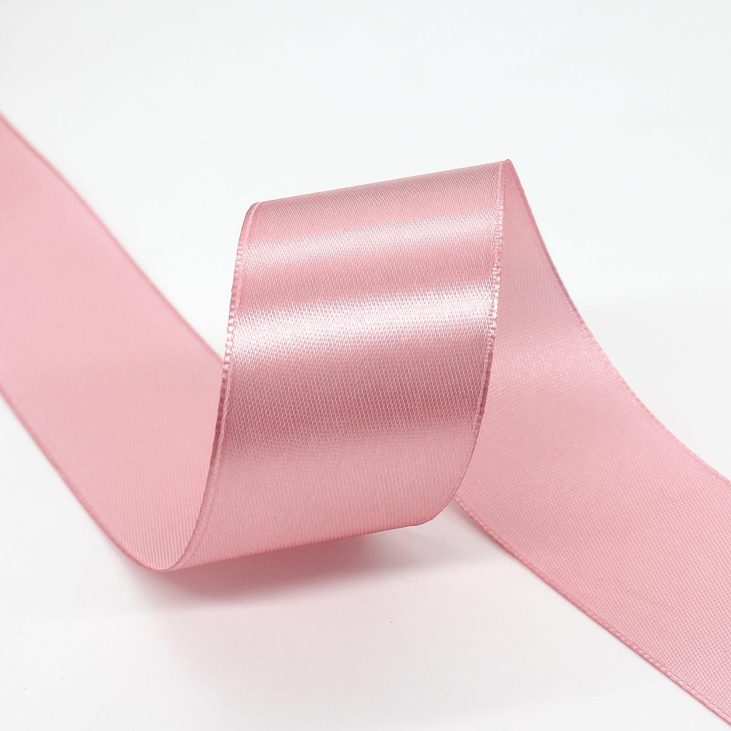 1-1/2 inch 125 Yard Pink Satin Ribbon Arts Crafts Sewing 25 Yard Each Roll Satin Ribbon for Flower Bouquet Ribbons for Christmas Tree DIY Decoration (Peony Pink, 1-1/2 inch,Pack of 5)