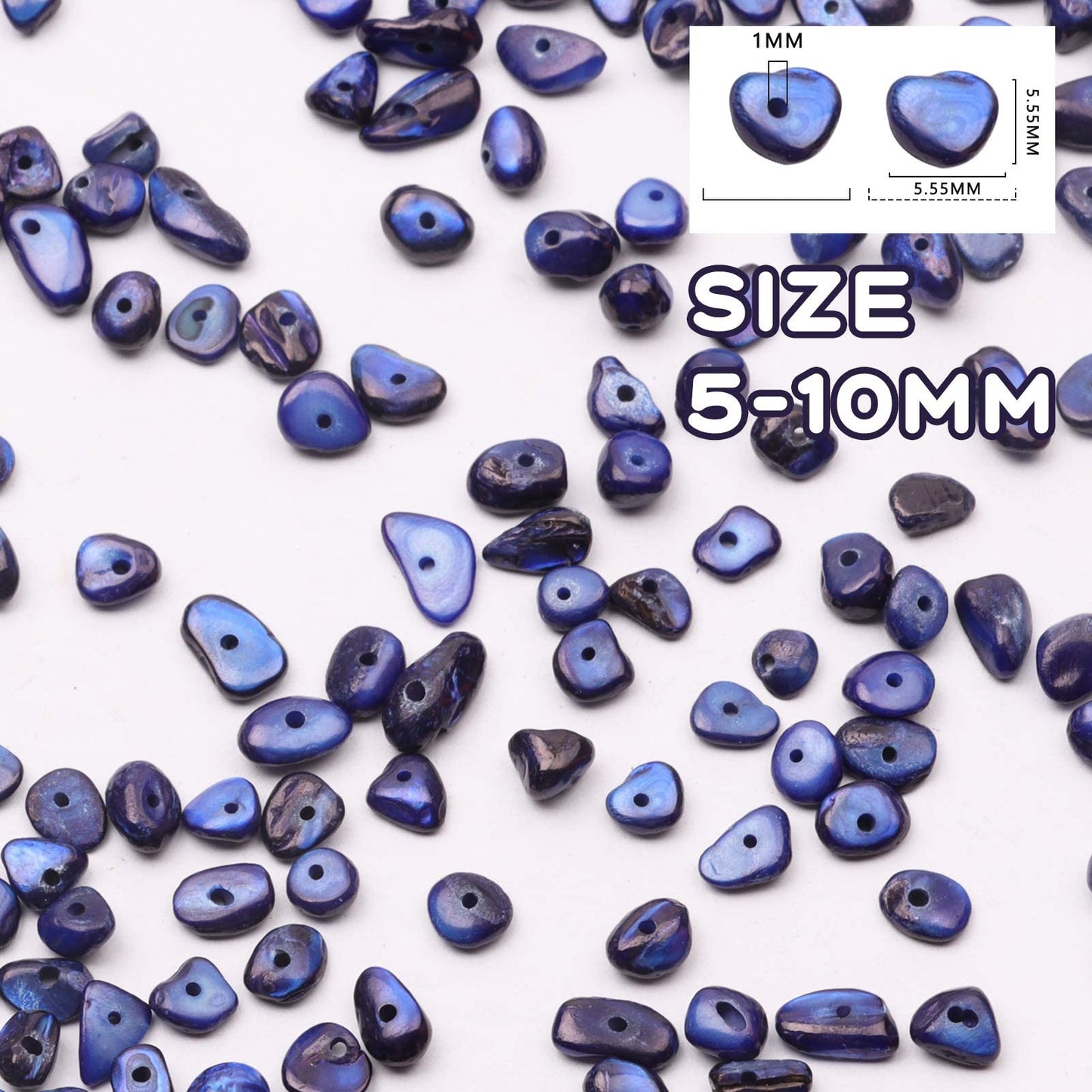500 pcs Natural Chip Stone Beads Multicolor 5 mm to 8 mm Irregular Gemstone Healing Crystal Loose Rocks Bead Hole Drilled DIY for Bracelet Necklace Earrings Jewelry Making Craft