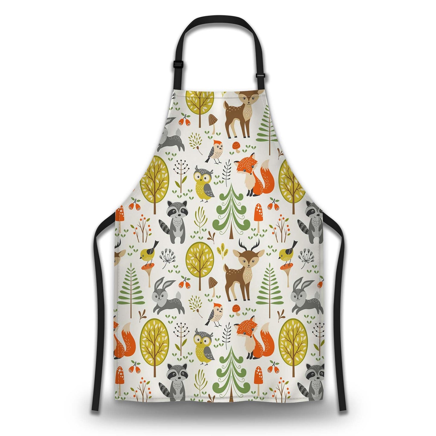 Olikked Gardening Apron for Women Cute Woodland Animals Cooking Aprons for Men for Kitchen Cooking Restaurant BBQ Painting Crafting 27” (W) x 31” (H), Waterproof Apron
