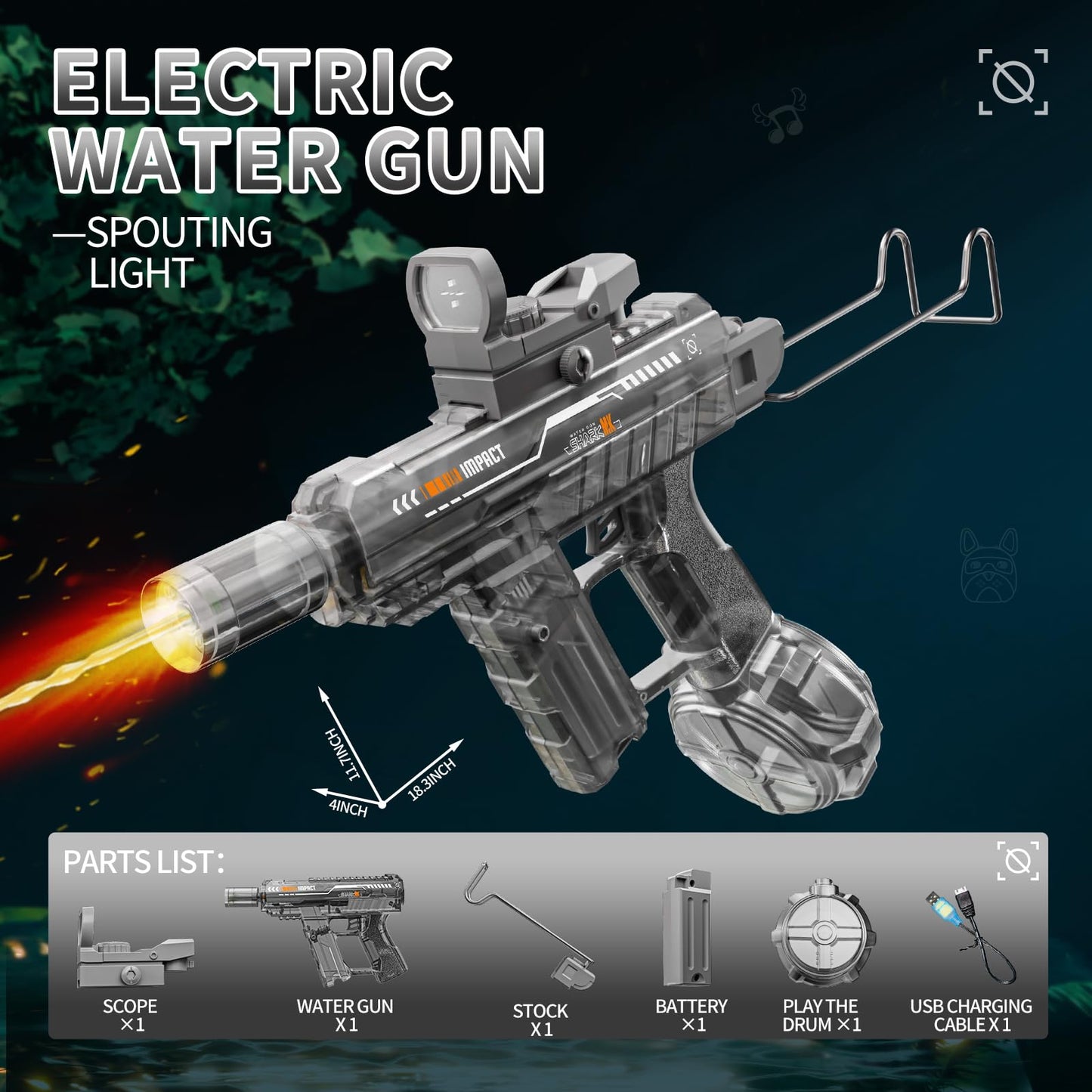 Electric Water Gun for Adults Kids,Realistic SMG,Rechargeable,Automatic Squirt Watergun,for Boys Girls,Pool Party Outdoor Toy,Summer Game,Long Range,2026 LED Electric Water Guns(2 Pack Pink Red,Black)
