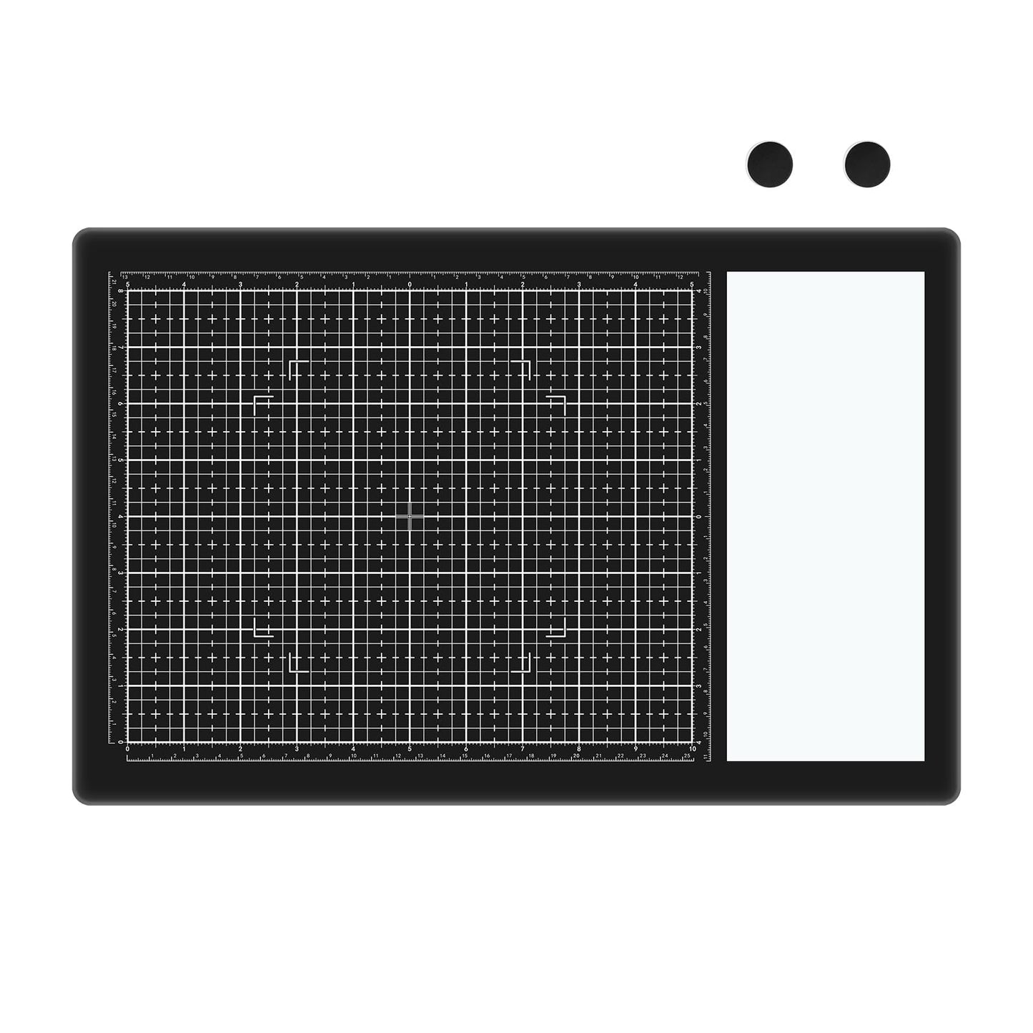 BAOFALI Magnetic Glass Craft Mat; 15.75"x10.24"Heat Resistant Glass Media Cutting Mat W/MagnetsGridlines and Measurements; for Cutting, Stamping, Mixed Media, Heat Embossing and Hot Glue Projects