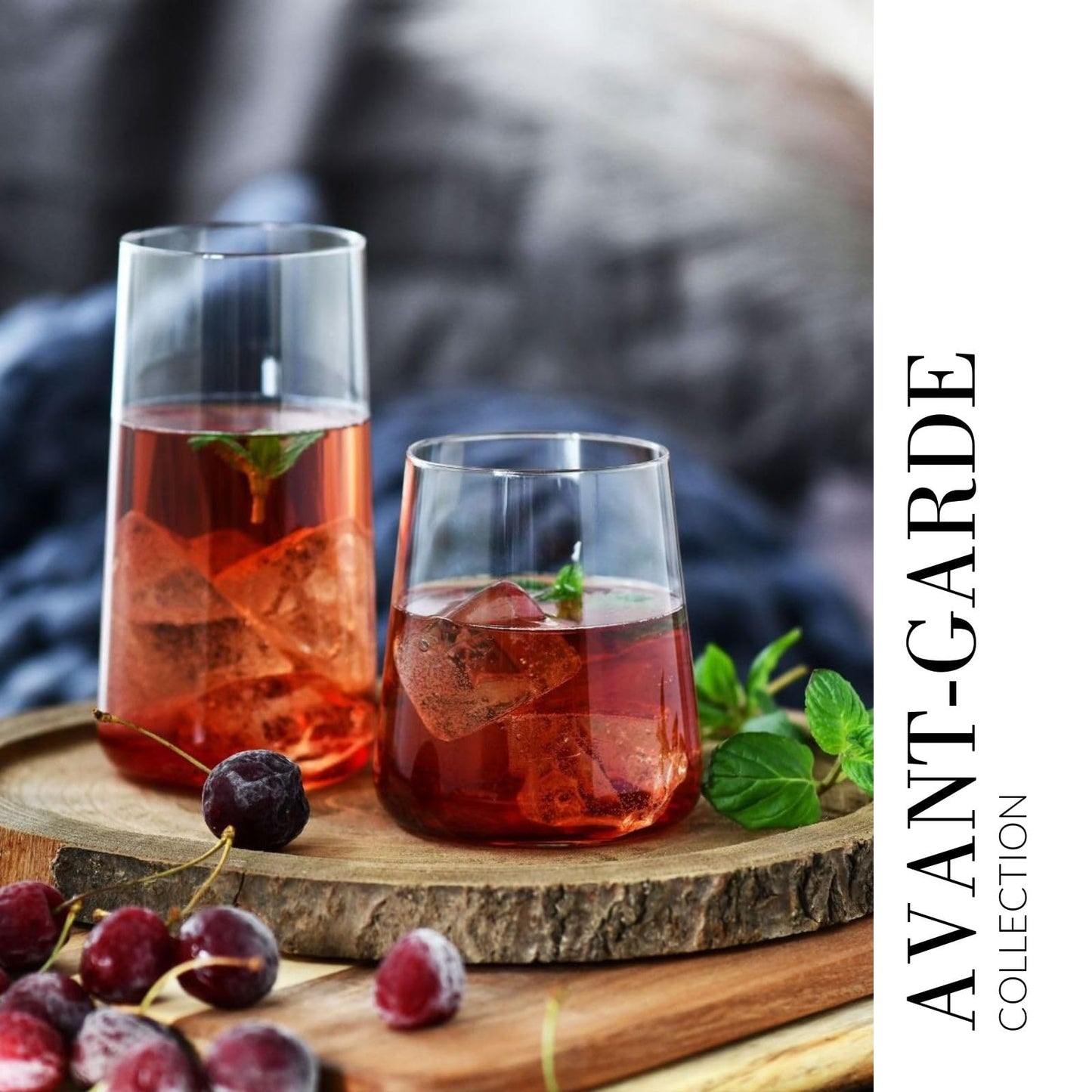 Krosno Water Juice Drinking Glasses, Set of 6, 12.9 oz, Avant-Garde Collection, Crystal Glass, Lightweight Everyday Drinking Glasses, Multi-Purpose, Dishwasher Safe, Made in Europe