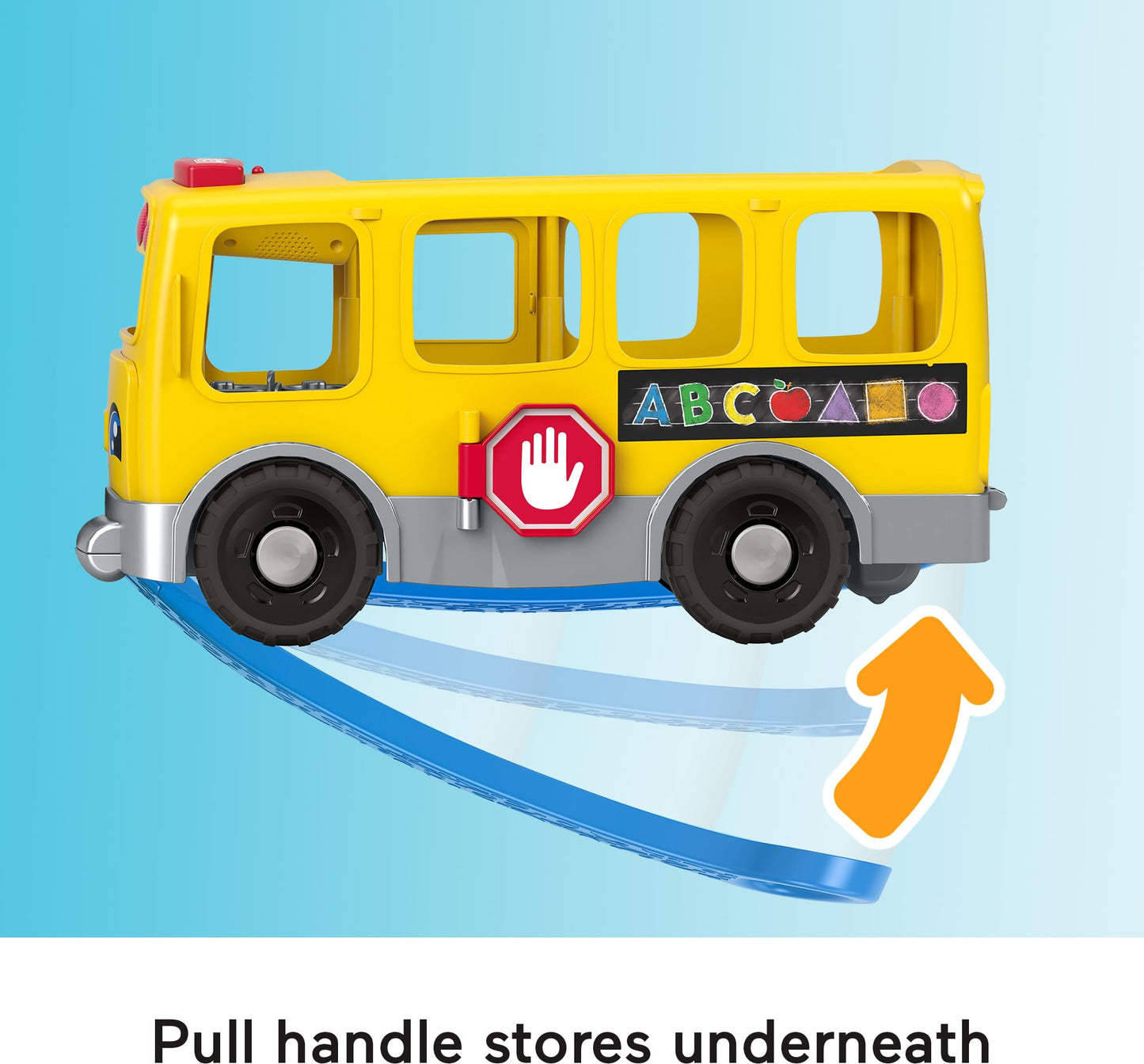 Fisher-Price Little People Toddler Toy Big Yellow School Bus & Community Heroes Set, Musical Pull-Along Vehicle & 9 Figures for Kids Ages 1+ Years