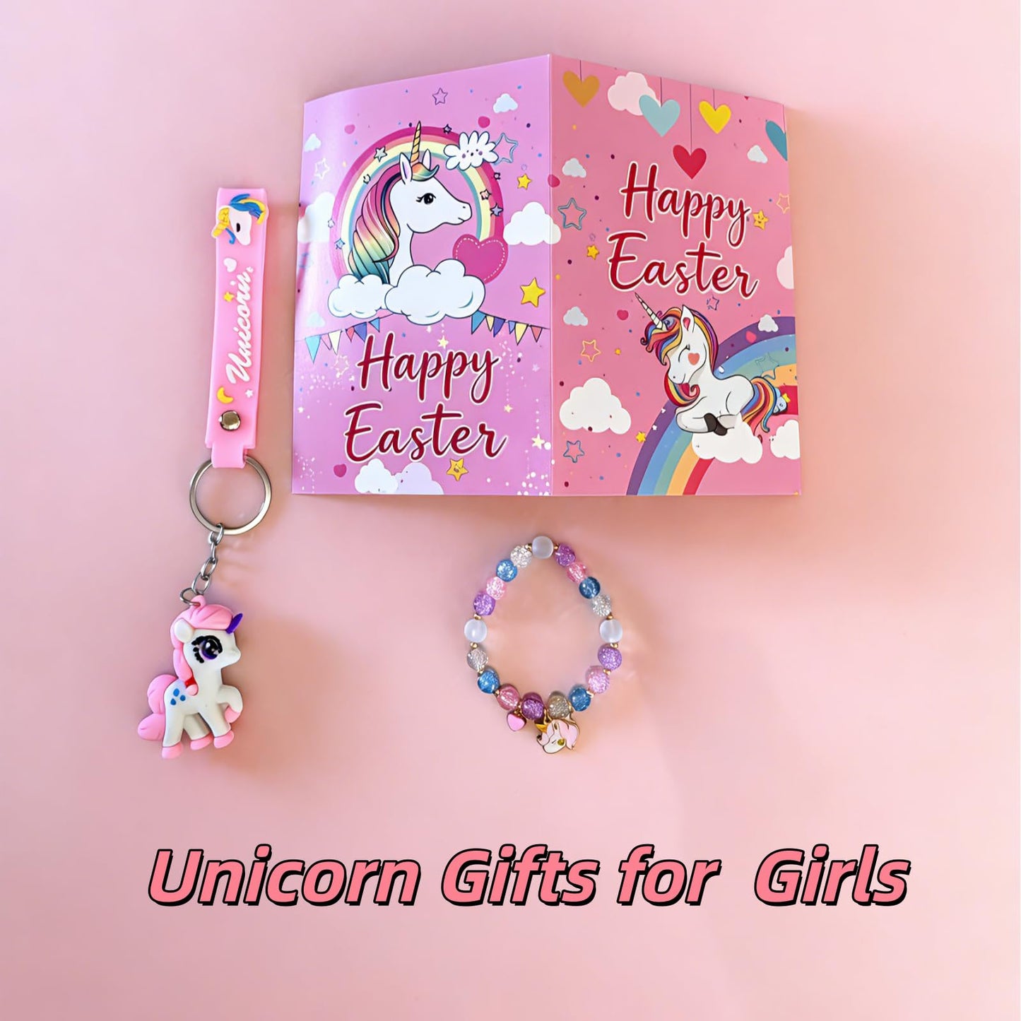 Runeaoys Unicorn Toys for Girls Age 4-6 Birthday Easter Gifts for Girls Age 3 4 5 6 7 8 9 10 Years Old Glow in the Dark Blanket Water Bottle Diamond Art Crafts