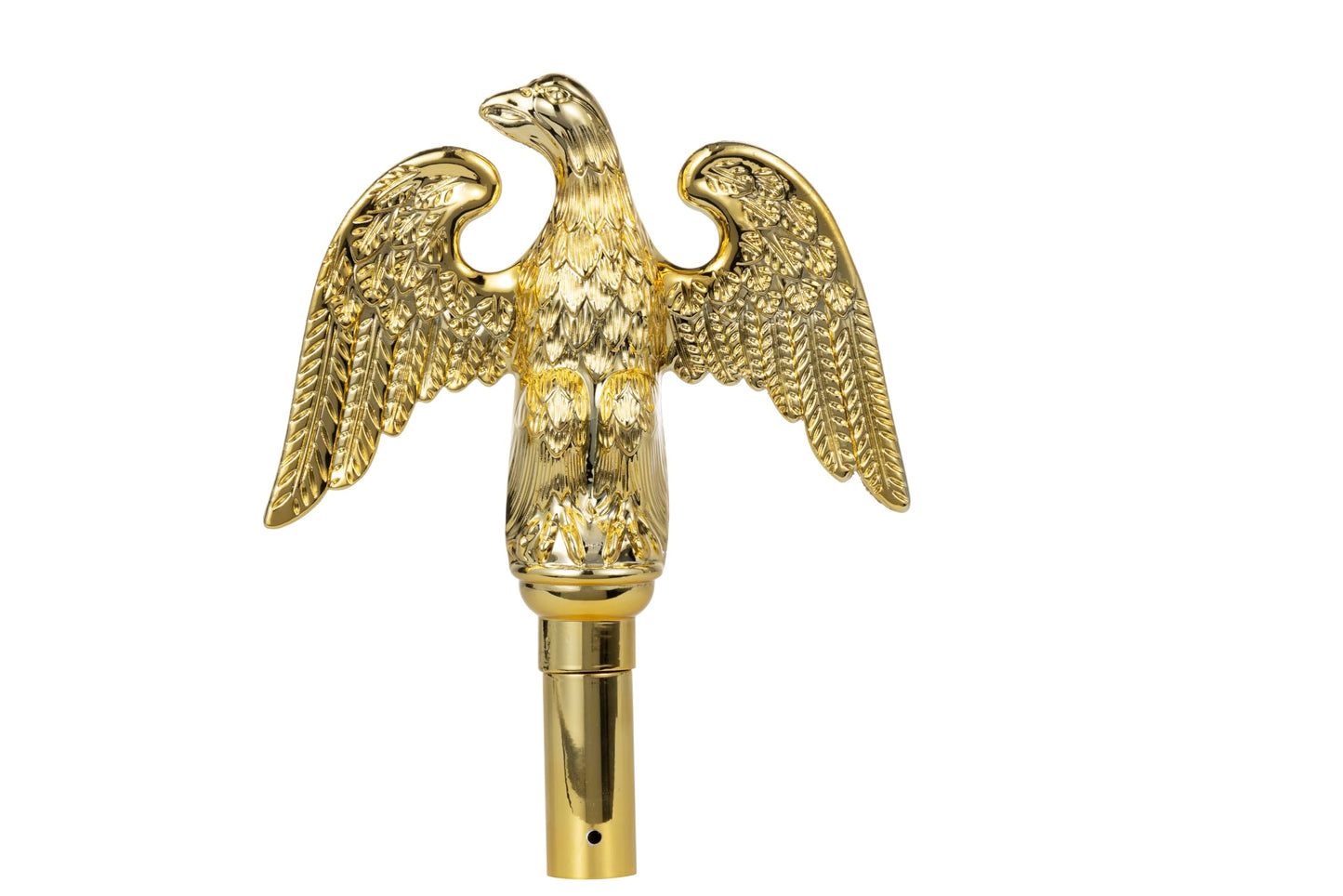 FRF FLAG Gold Perched Eagle for Decorating Indoor Flagpoles, Made of Zinc Alloy That is Unbreakable, Eagle Flag Pole Topper, for 1-inch Diameter Flagpoles