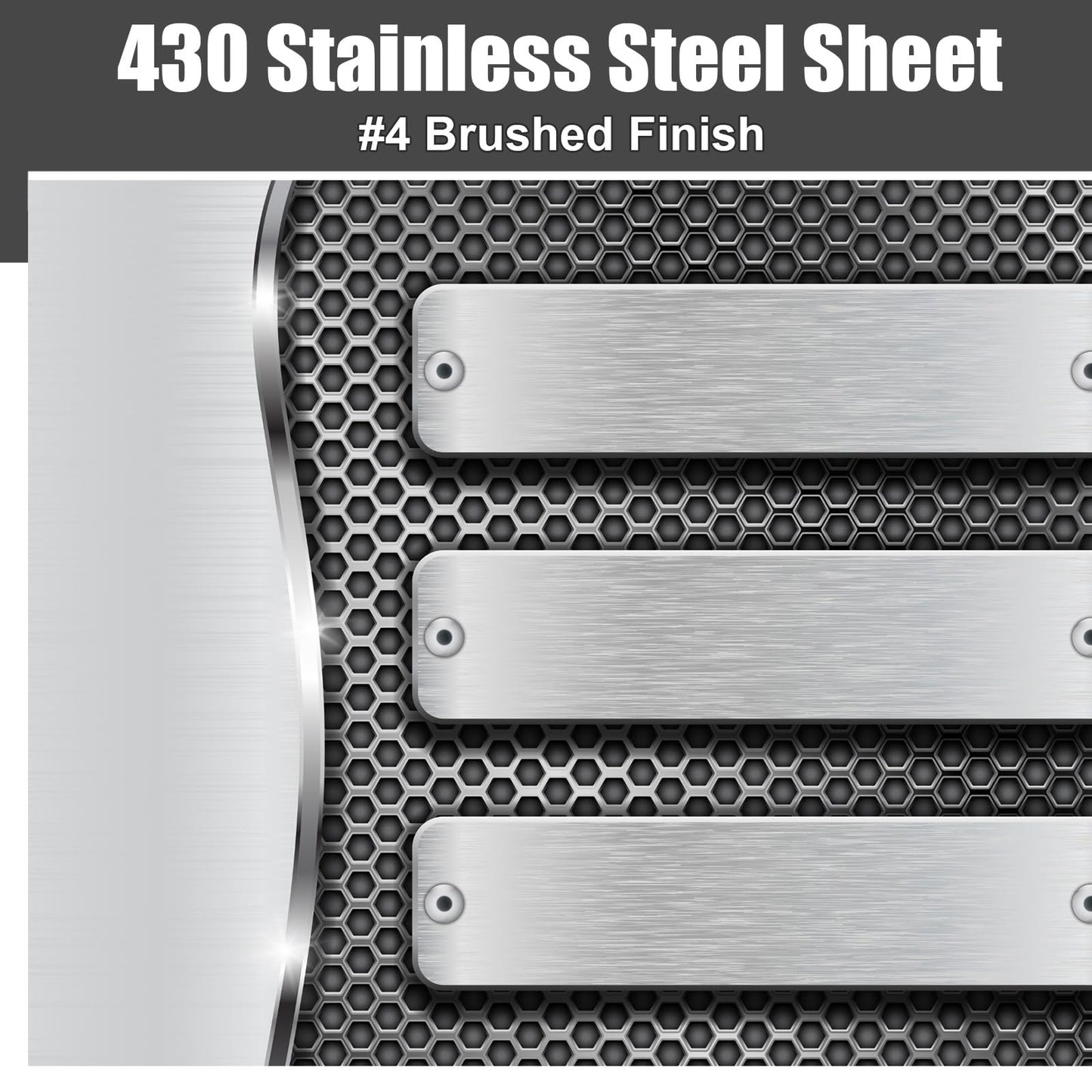 MorningRo 430 Stainless Steel Sheet Metal 24 x12 Inches 24ga Metal Plates Panel #4 Brushed Finish Magnetic Mount Board Wall Food Truck Restaurant Crafting Kitchen Floor Trailer Garage Gym (1 Pack)