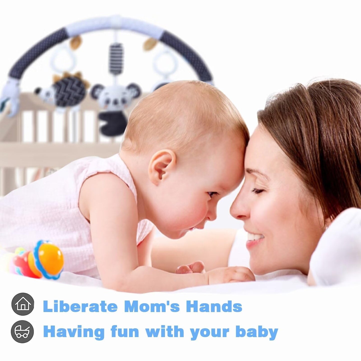 Pau1Hami1ton Baby Stroller Arch Toys, Car Seat Toys,Bouncer Toy Bar/Mobile for Bassinet,Adjustable Baby Hanging Toys Fit for Crib Bed,Stroller,Car Seat.S-19(Koala)