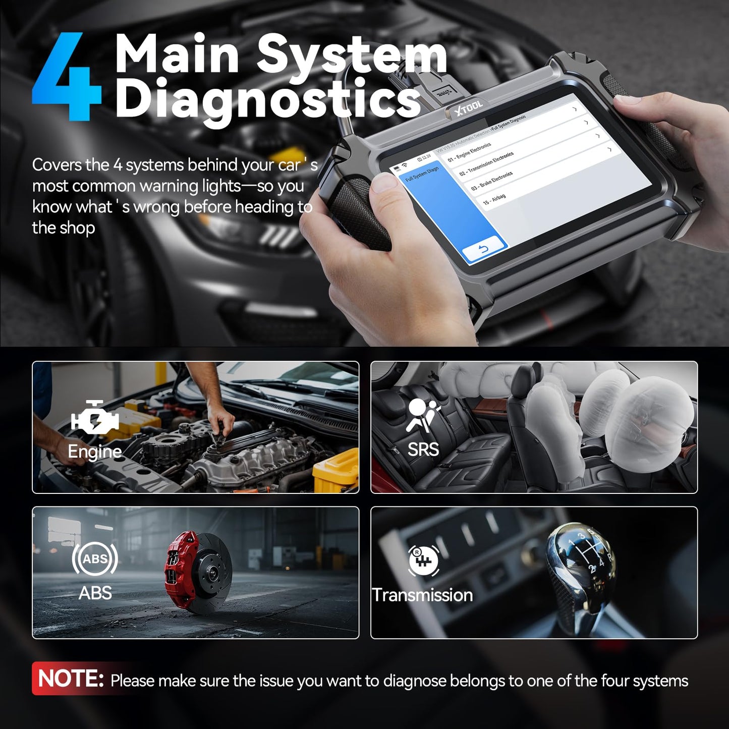 XTOOL D5S OBD2 Scanner - 2026 Code Reader for Cars & Trucks with 16 Resets, Crank Sensor Relearn, Throttle Relearn, EPB, FCA AutoAuth, CAN FD for GM, Engine ABS SRS Transmission Car Diagnostic Tool