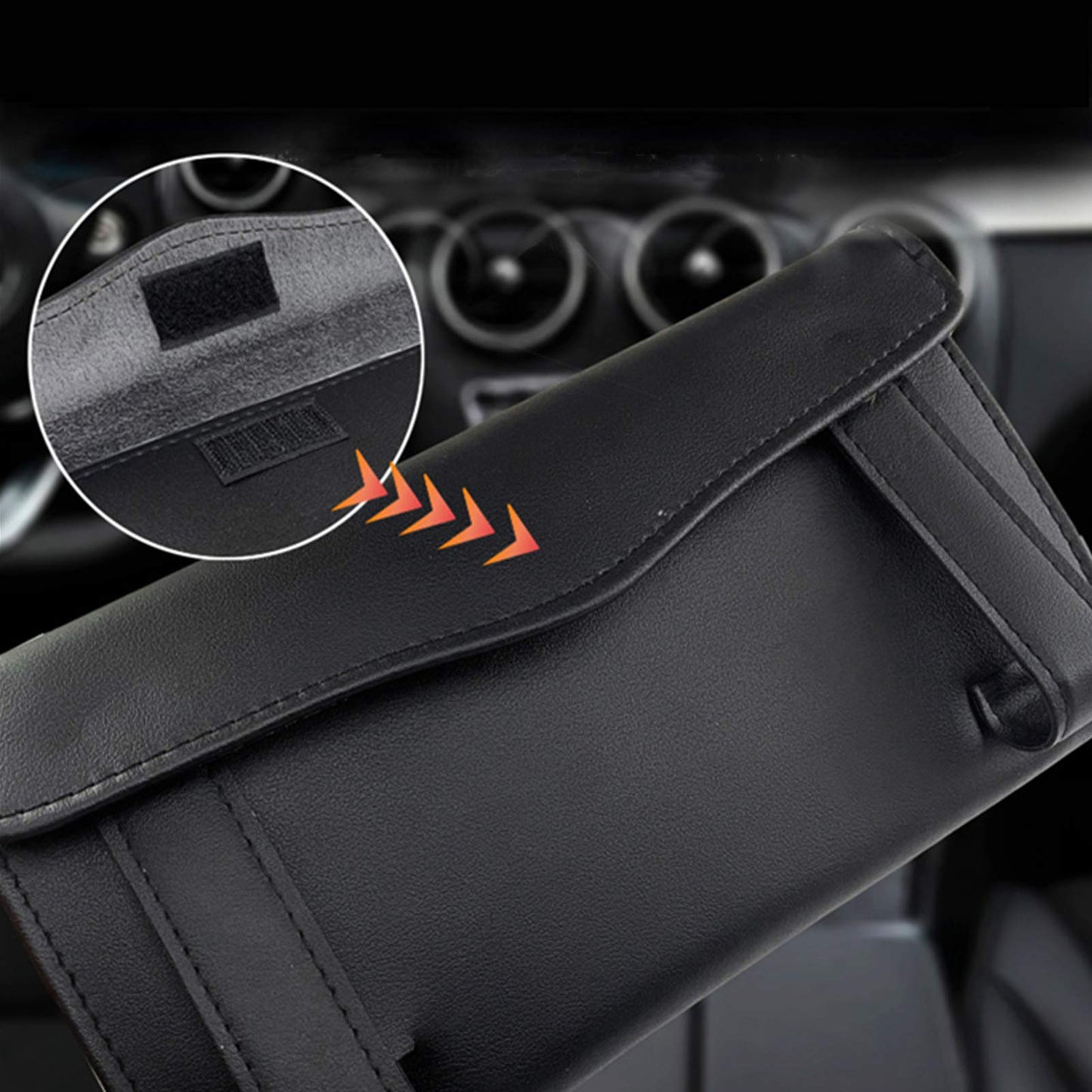 【2024 Upgraded】 Bling Car Sun Visor Tissue Box with Refills Paper Towels, PU Leather Backseat Mask Case,Crystal Sparkling Napkin Holder, Handmade Decoration Accessories for Women,Girls,Ladies as Gift