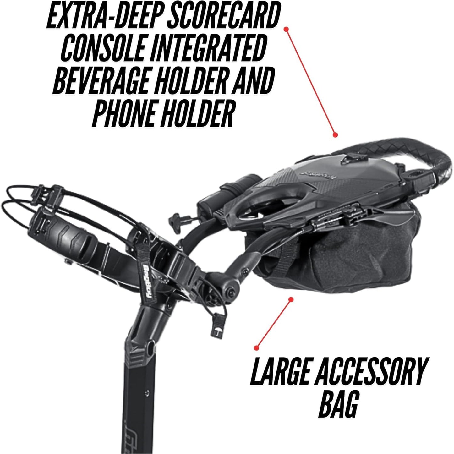 Bag Boy Quad Pro Push Cart, Silver/Black