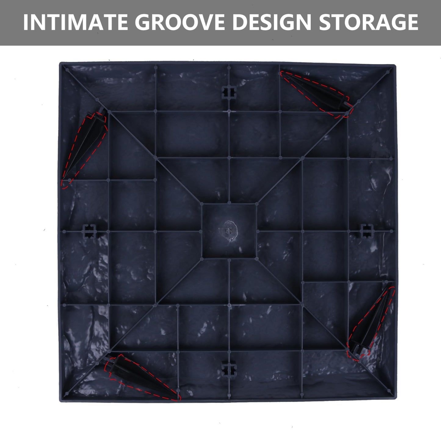 4Pcs Large Stepping Stones Outdoor Garden Walkway, Durable Plastic Pavers for Patio, Pathway, and Landscaping, Weatherproof Stepping Stones with Ground Stakes for Easy Installation