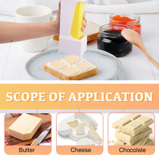 OPLCFO 2PCS Butter Cutter and Storage Case, Butter Stick Slicer for Bread Cakes Cookie