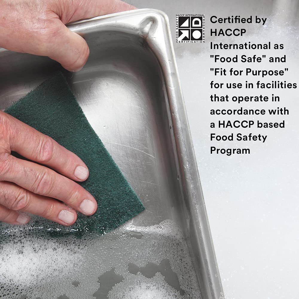 3M Scouring Pad 96-20, 20 Pads, 6” x 9”, General Purpose Cleaning, Food Safe, Non-Rusting