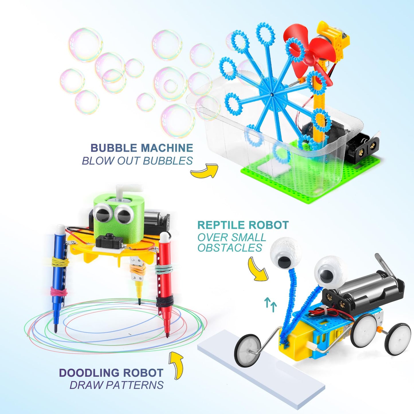 BeAndge STEM Kits for Kids Age 6-8 8-10 - Boy Gifts for 6 7 8 Year Old Boys Birthday Gift, STEM Toys for Age 8-13, Science Kits for Kids 5-7 8-12, Robotics Experiment Engineering Robot Building Crafts