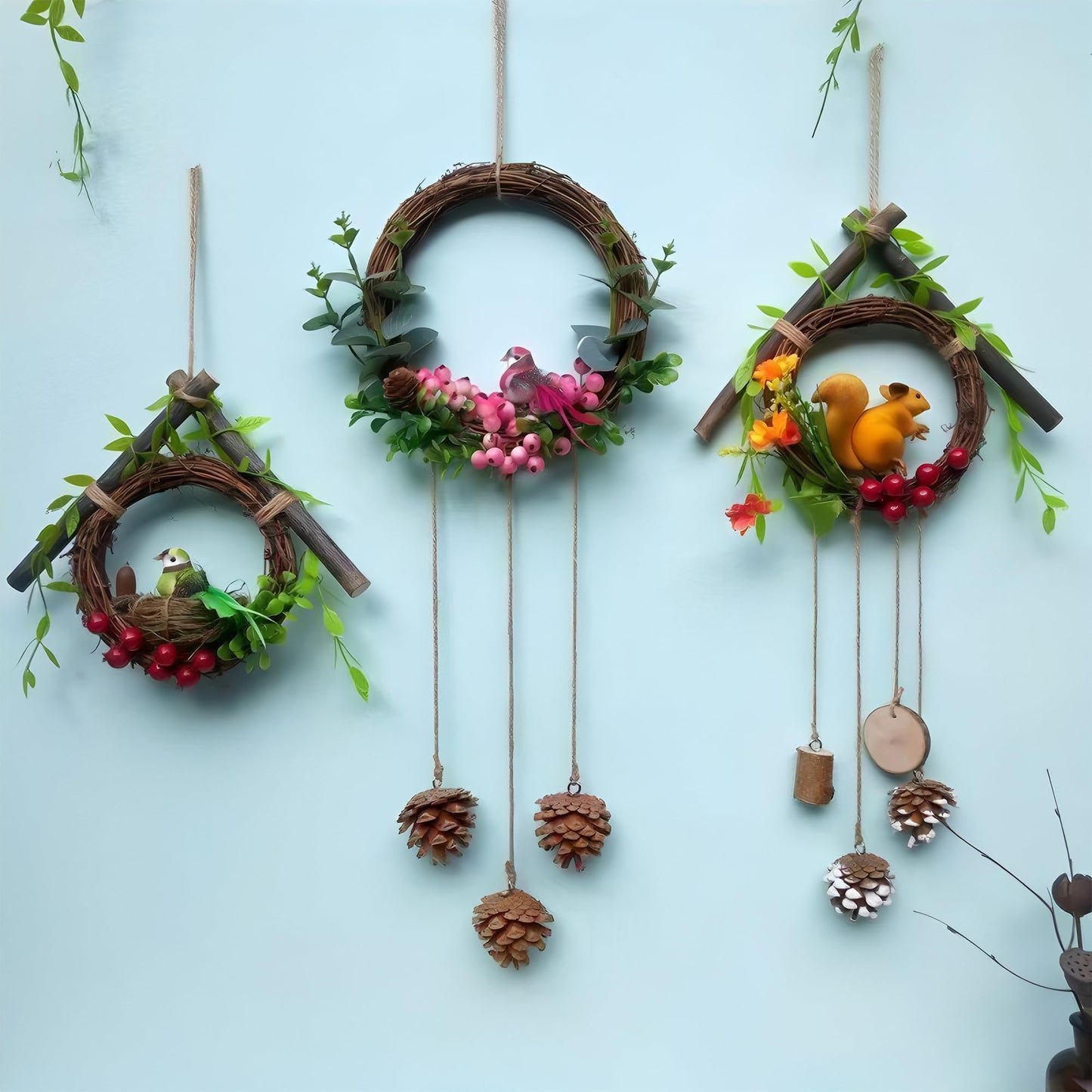 ZCLGOOD 12Pcs 4Inch Natural Grapevine Wreaths, Vine Branch Wreath Rattan Circle for DIY Christmas Holiday Craft Wedding Home Decoration Wall Hanging Supplies