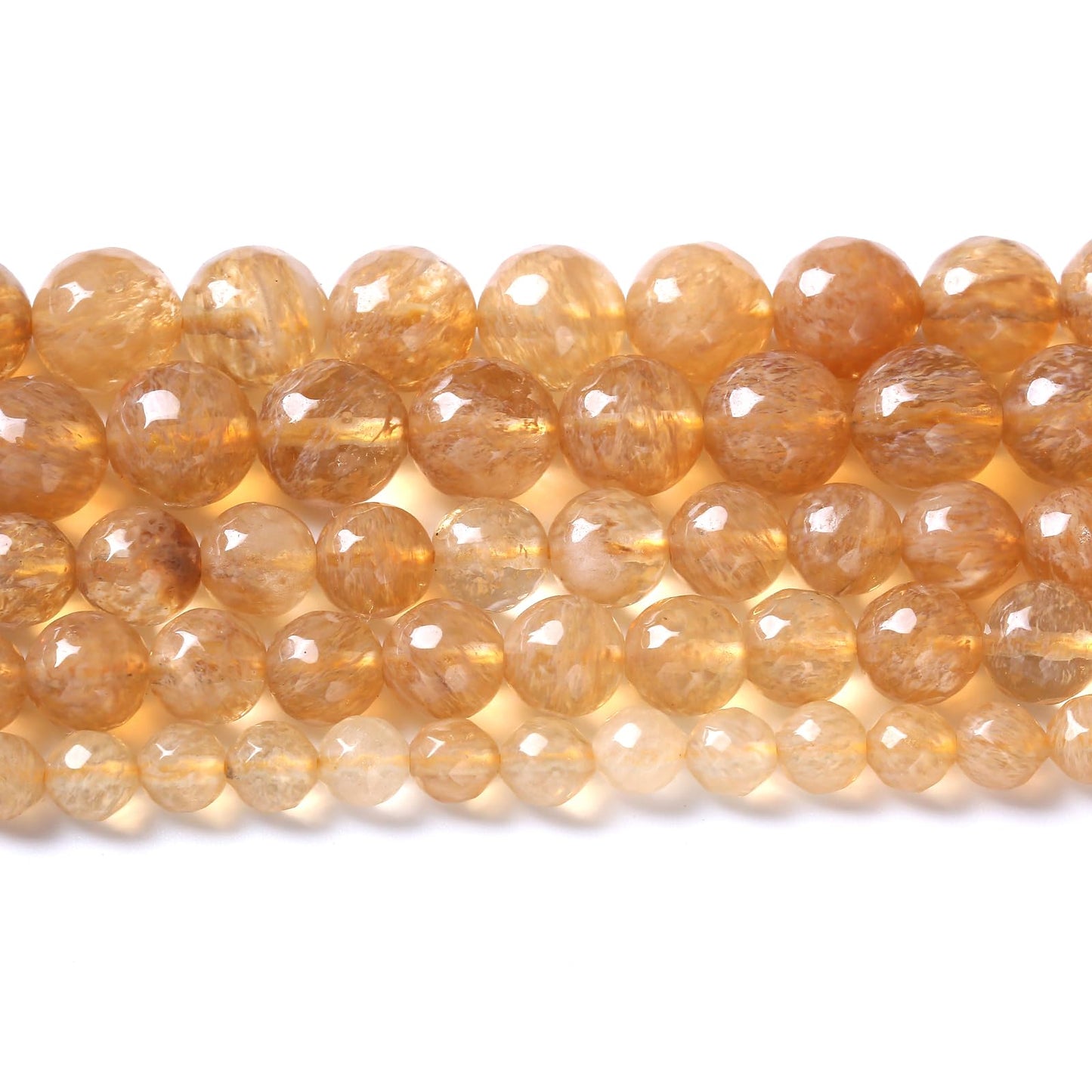 32pcs 12mm Natural Faceted Tea Watermenlon Jade Stone Beads for Jewelry Making Energy Healing Beads DIY Bracelet Necklace Accessories 15" (12mm, Faceted Tea Yellow Jade)