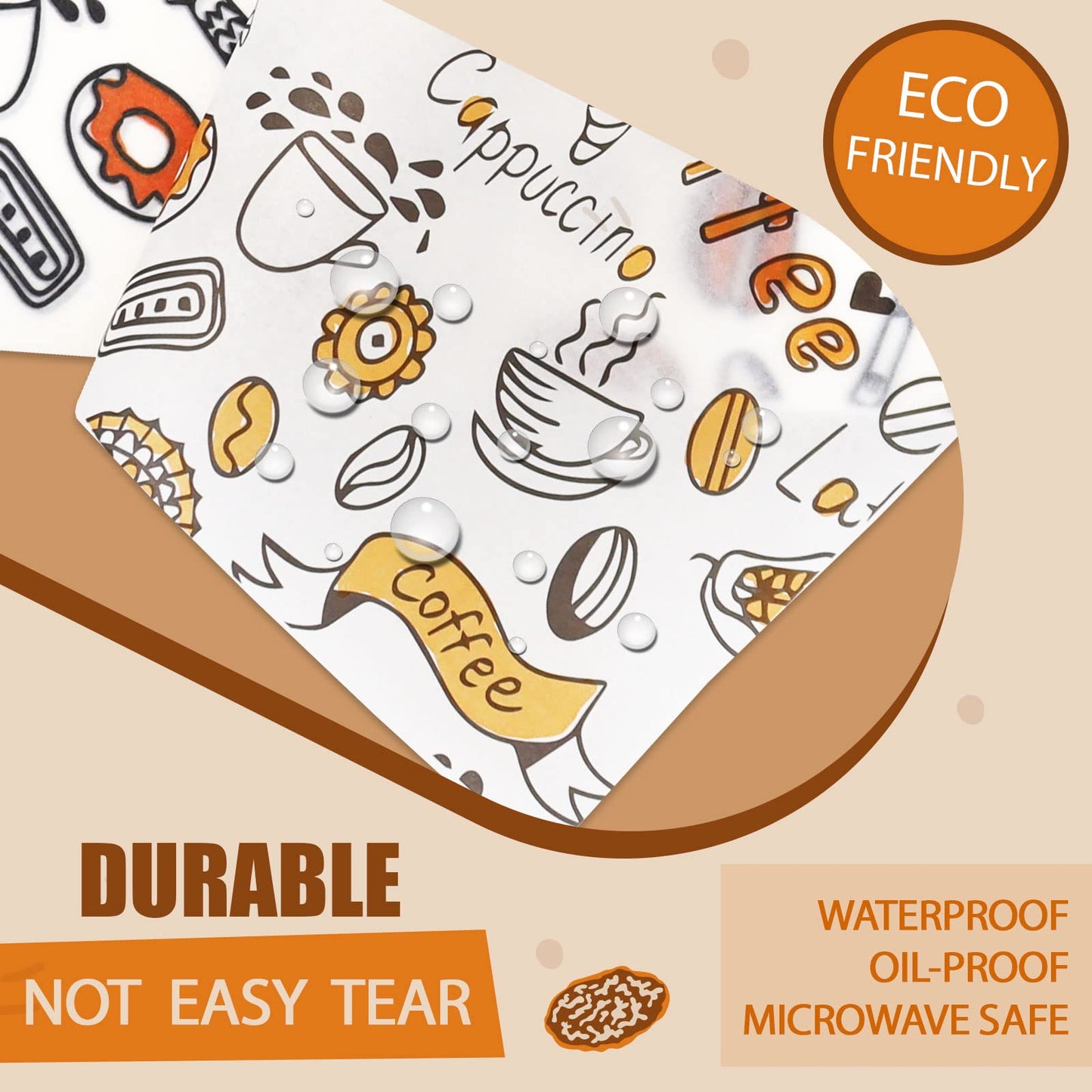 300pcs Deli Paper Sheets 12"x12", Wax Paper Sheets for Food, Grease Resistant Sandwich Wrapping Paper, Premium Food Basket Liners for Bakery, BBQ, Picnic, Home Party, Festival and Outdoors