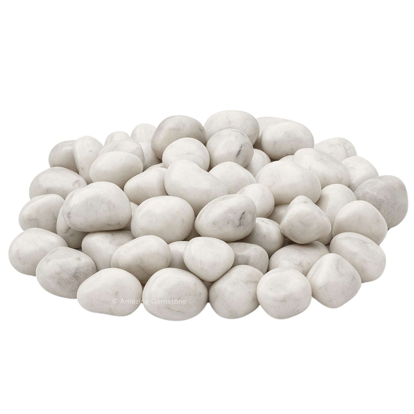 Amazing Gemstone Snow Quartz Crystals and Healing Stones Tumbled - 1 Oz Snow Quartz Stone Gem Stones, Natural Healing Stones for Energy Balance, Stress Relief - Polished Gems Rocks
