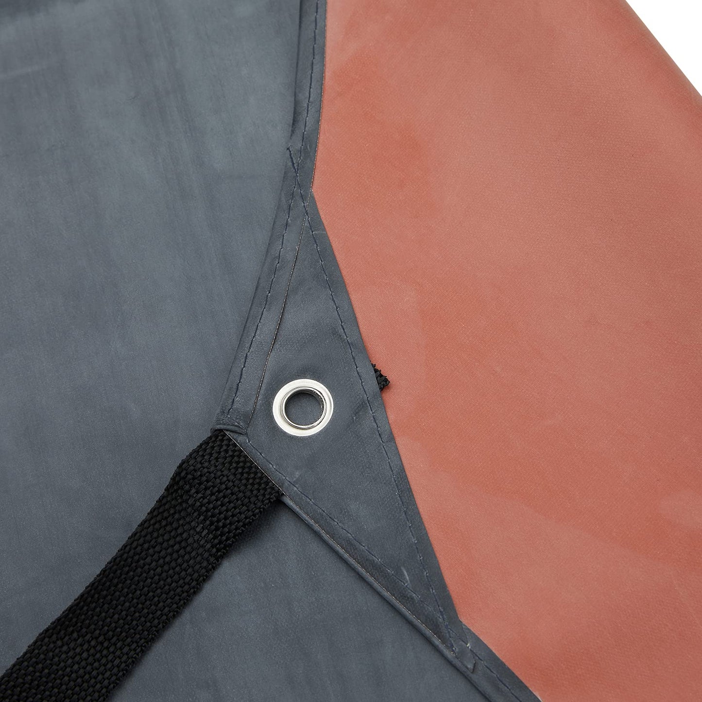 RECECASA Rubber Waterproof Apron Butcher Heavy Duty -Oil Chemical Resistant Thick Work Safety Gardening Aprons - Best for Cleaning Fish, Dog Grooming, Lab Work, DishWashing (Black Red, L)