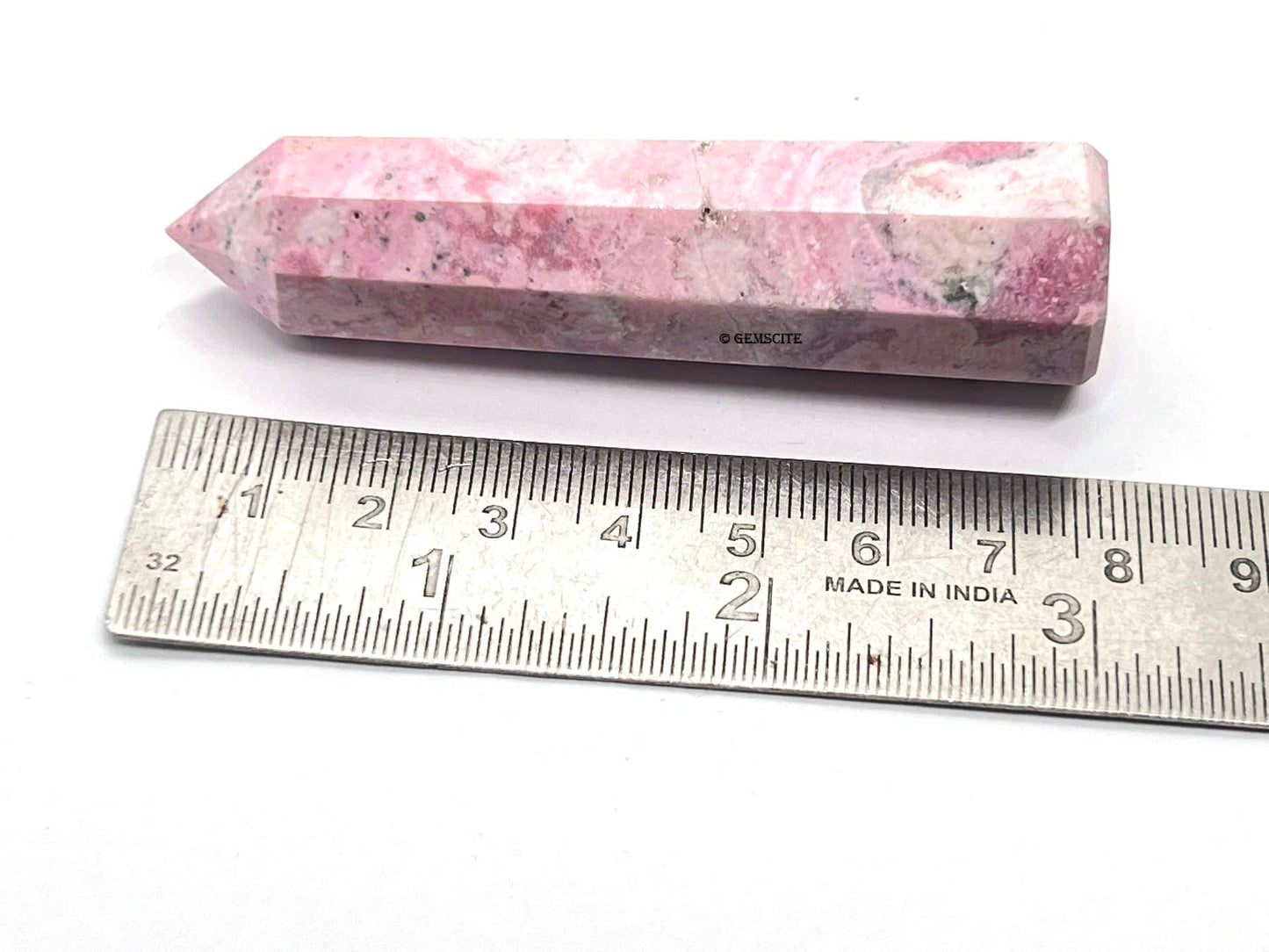 WholesaleGemShop 3 Inch (70 mm) Gemstones RHODOCHROSITE Obelisk Tower Jumbo Facet Aura Rock Crystal Natural Polished Earth Wand Spirit