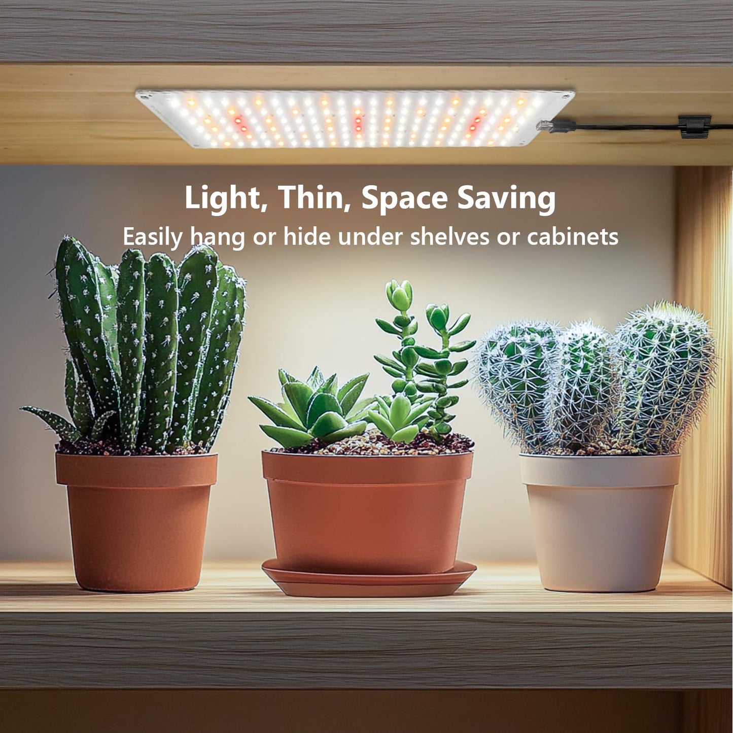 Aumtrly Grow Lights for Seed Starting, 552 LED Full Spectrum Plant Light Panel for Growing Indoor Plants, Slim Grow Lamp with UL Adapter, 6/12/16H Timer, 3 Light Modes, 5 Dimmable