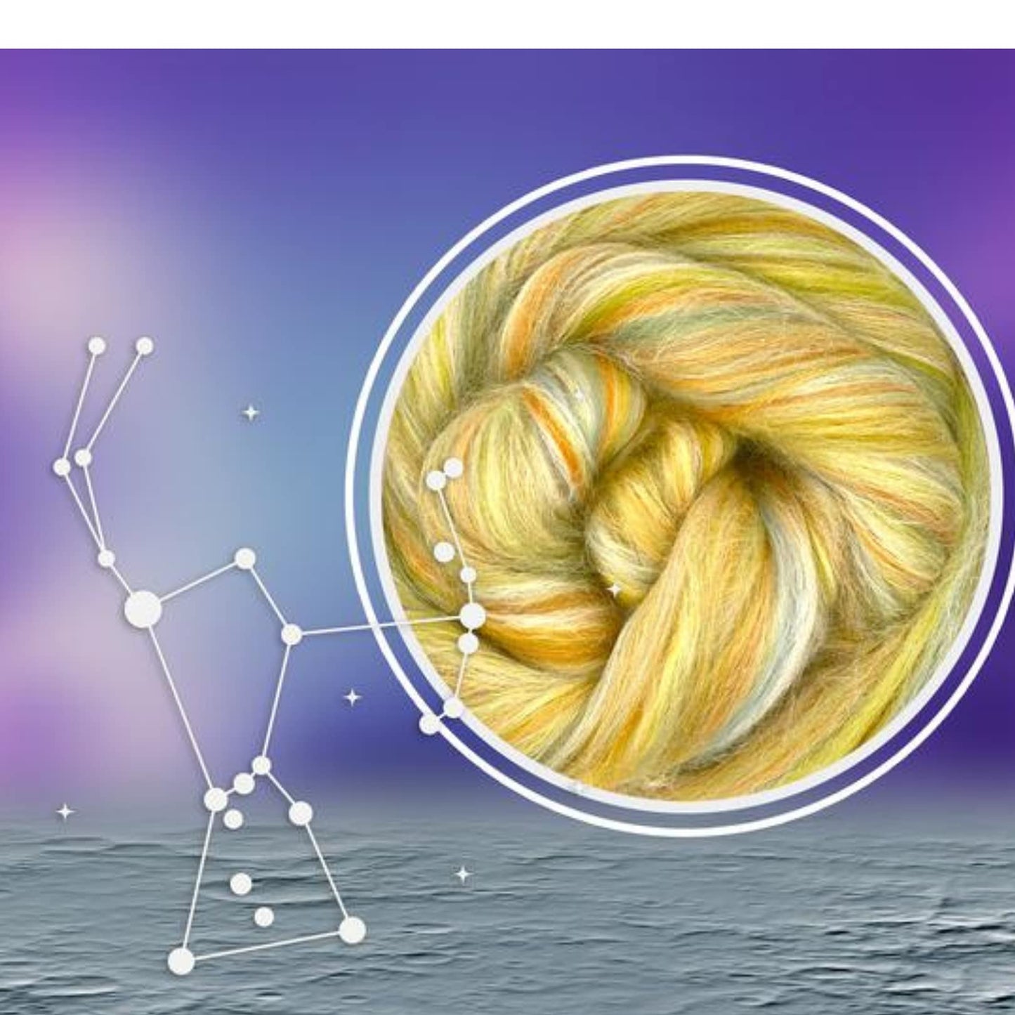 Revolution Fibers – Constellation Range Roving 12 Color Pack (300 Grams / 10.5 Oz) | Tonal Blend of 70% Dyed Merino and 30% Tussah Silk Combed Top | Fiber for Felting, Spinning