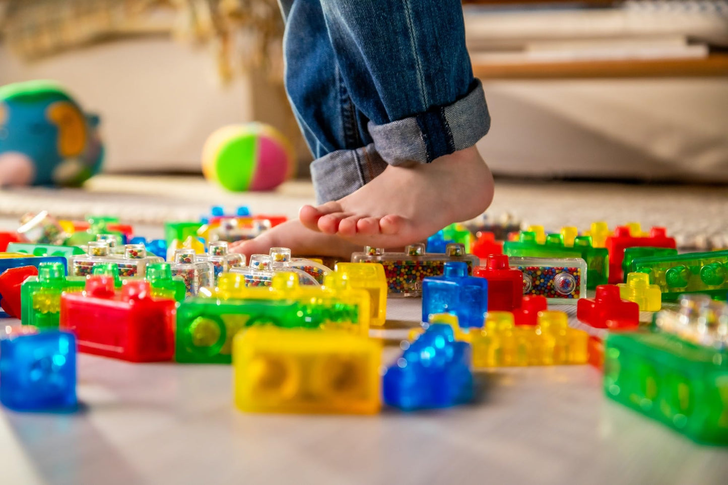 Goliath Jelly Blox Vrroom! Truck Kit | Includes 35 Blocks | Toddler & Preschool Building Blocks Kids Can Squeeze, Stretch, Squish | MESH ACCREDITED | Safety Tested Ouch-Free | Sensory Play Toy Ages 2+