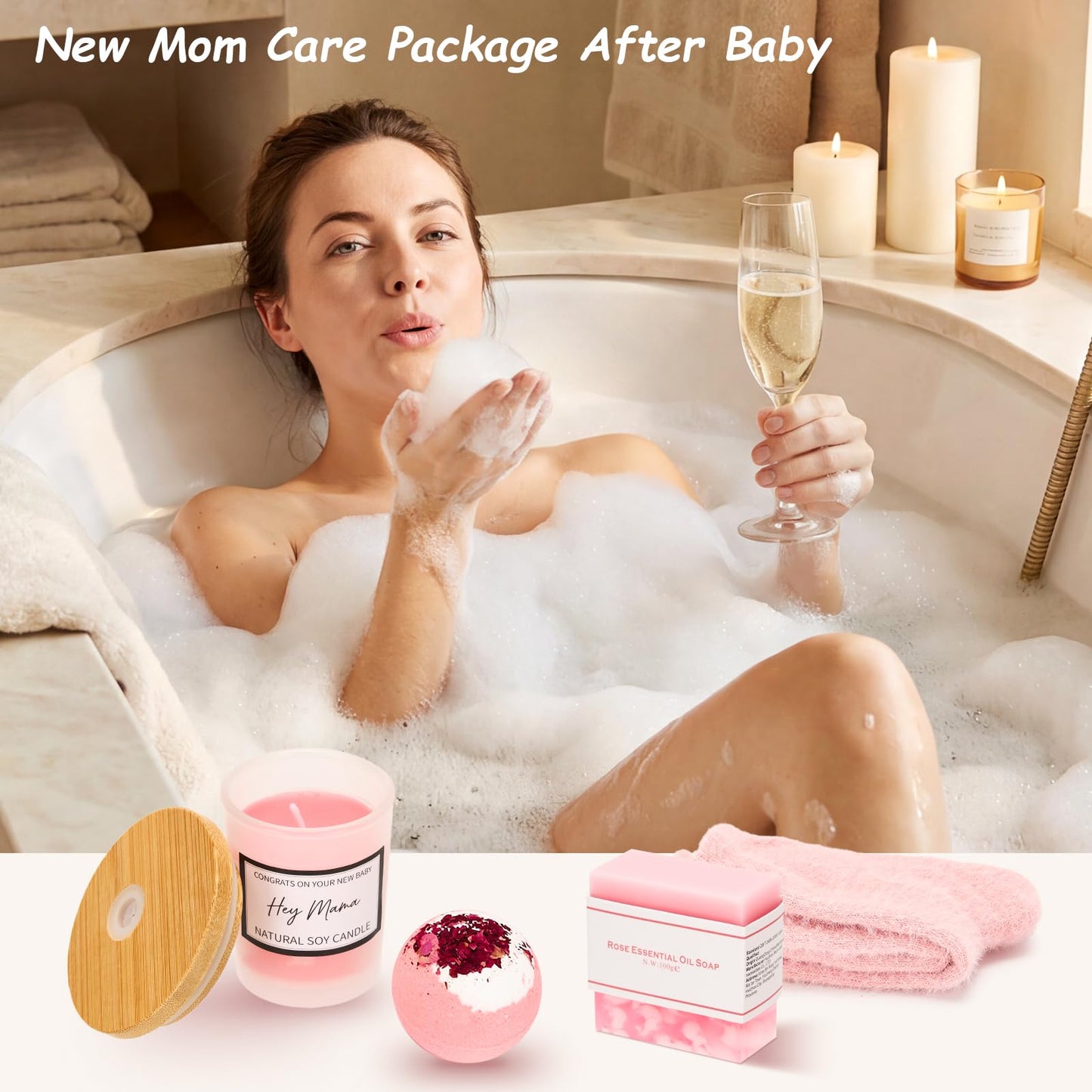 Bafeil New Girl Mom Gifts for Women First 1st Mothers Day After Birth Pregnancy Mama Gift for Expecting Moms Care Package After Baby Gift for Moms To Be Set New Mommy Postpartum Essentials