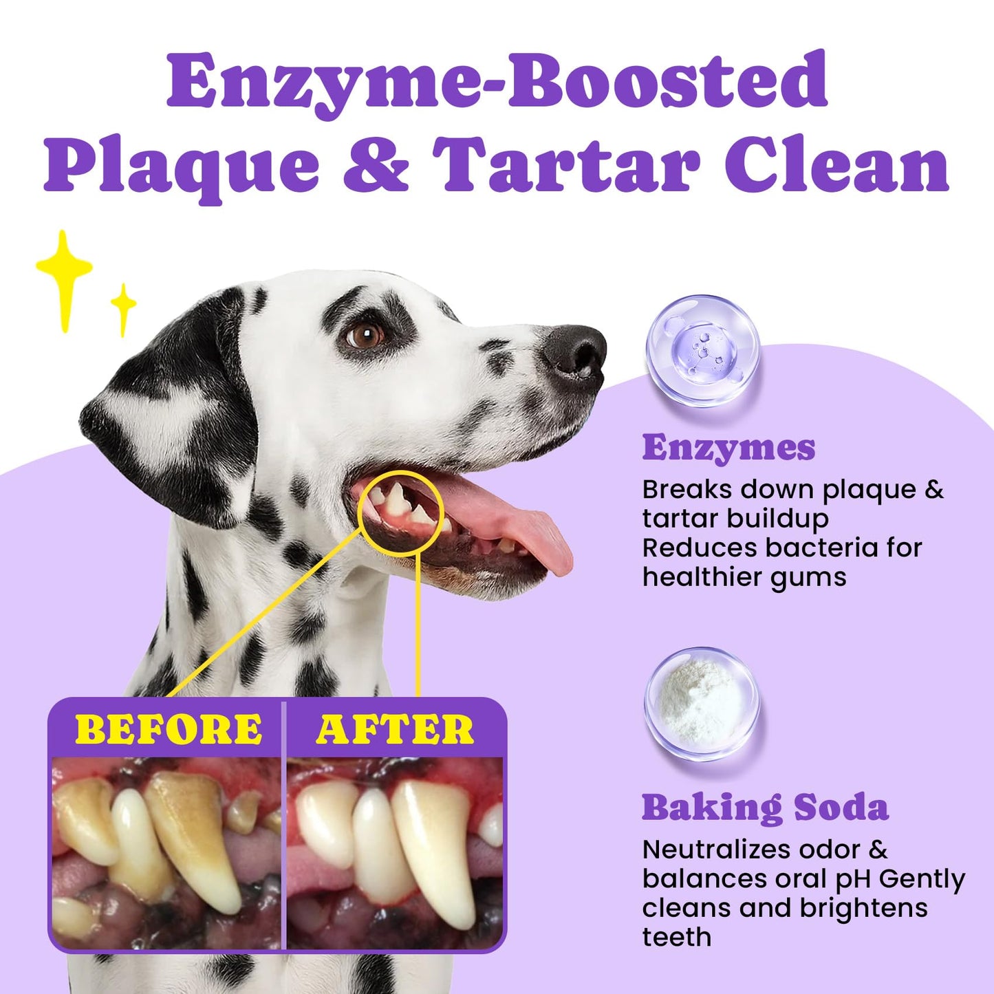 No-Rinse Dog Dental Care Wipes, Cat & Dog tooth brushing kit, Dog Wipes for Pet & Cat Teeth Cleaning, Dog toothbrush Finger Dental Wipes to Remove Plaque & Tartar, Disposable Dog Wipes - 50 Count