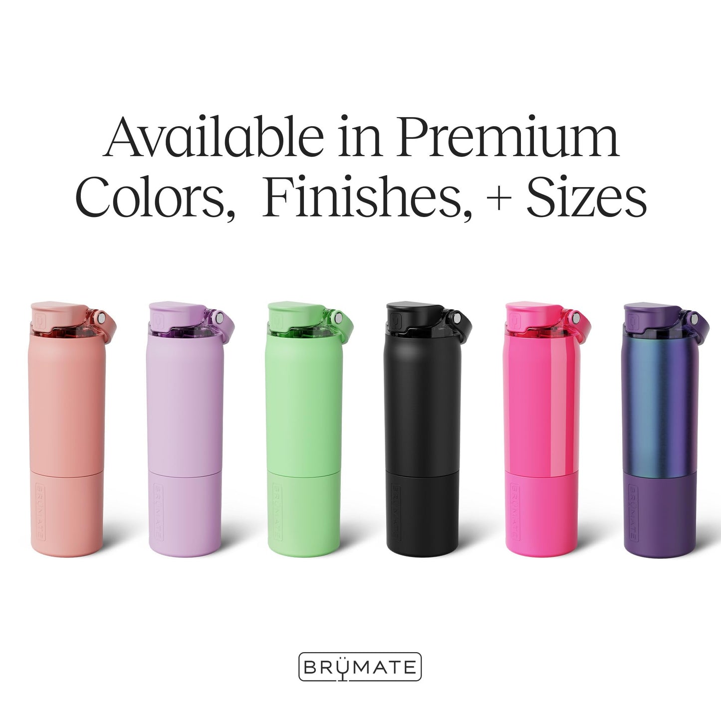 BrüMate Rise 25oz Water Bottle With 100% Leakproof Covered Silicone Straw | Insulated Stainless Steel Water Bottle | Cup-Holder Friendly | Fast Flow | Soft Sip Silicone Spout | BPA-Free (Guava)