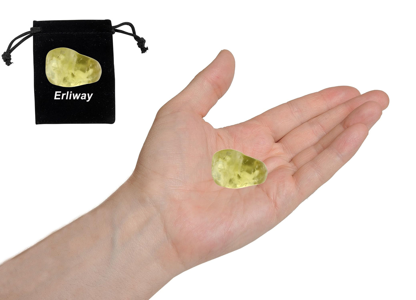 Citrine Healing Crystal Stones, 1.25-2.0" Large Reiki Healing Gemstones Natural Tumbled Polished Stones for Energy Witchcraft Therapy Meditation