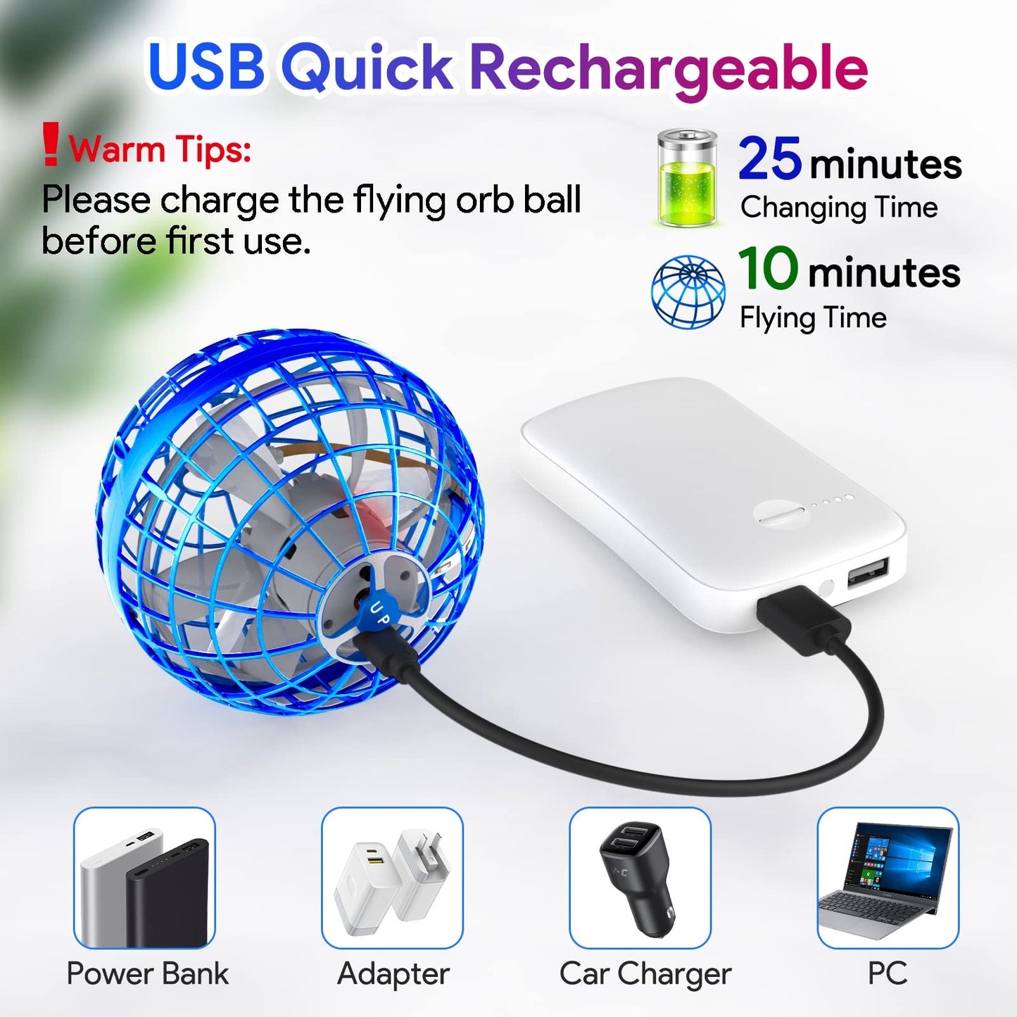 ENJSD 2025 Flying Orb Ball, Boomerang Hover Space Ball Flying Spinner, Orb Drone Orbit, Cool Toys Kids for 6 7 8 9 10+ Year Old Boys Girls Teens, Indoor Outdoor Toys