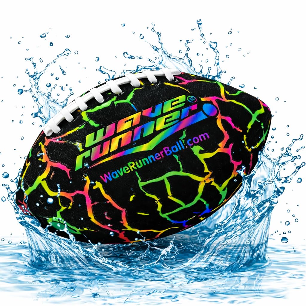 Wave Runner Grip It, Size 9.25in - Water Football, Beach Toys, Kids Outdoor Games for Summer | Pool Toys Football - Special Grip Pattern, Double Laced, Lightweight, All Weather Fun Water Toy