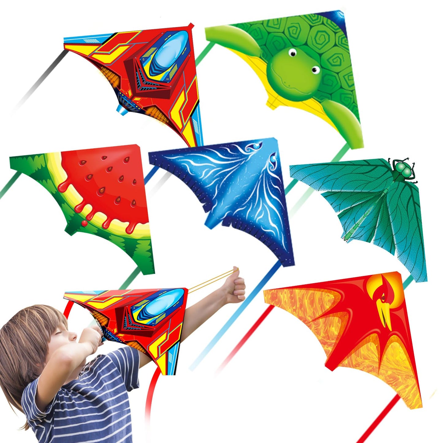 YongnKids 6 Pack Mini Kite for Kids&Adult, Finger Launcher Kites Easy to Fly on Beach| Park|Plaza|Garde|Backyard, Birthday Easter Gifts for Boys Girls Ages 3 4 5 6 7 8-18 Years Outdoor Toys