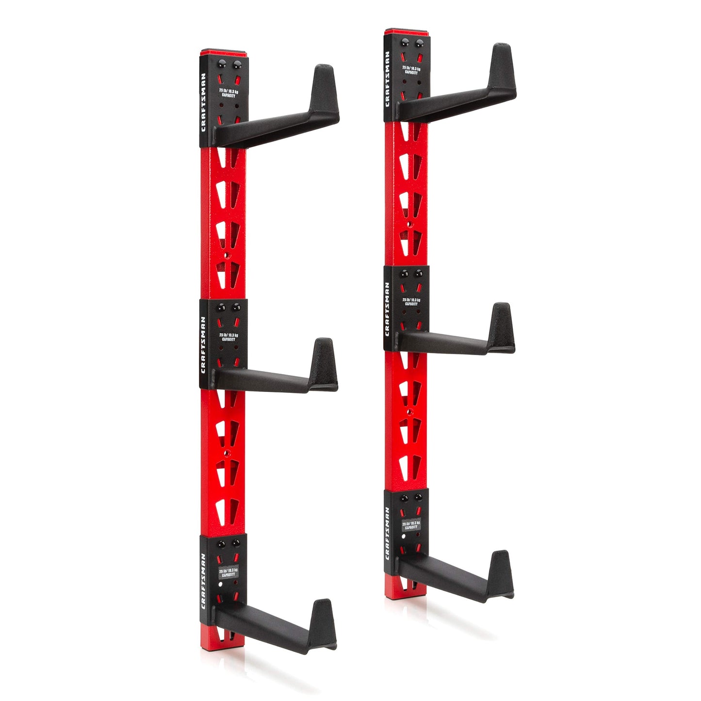 CRAFTSMAN 6-Arm, 10-Inch Deep Cantilever Rack Workshop for Wood, Lumber or Pipe Storage System, Arms Feature Anti-Marring Rubberized Coating and Roll Stops, 150-pound Capacity