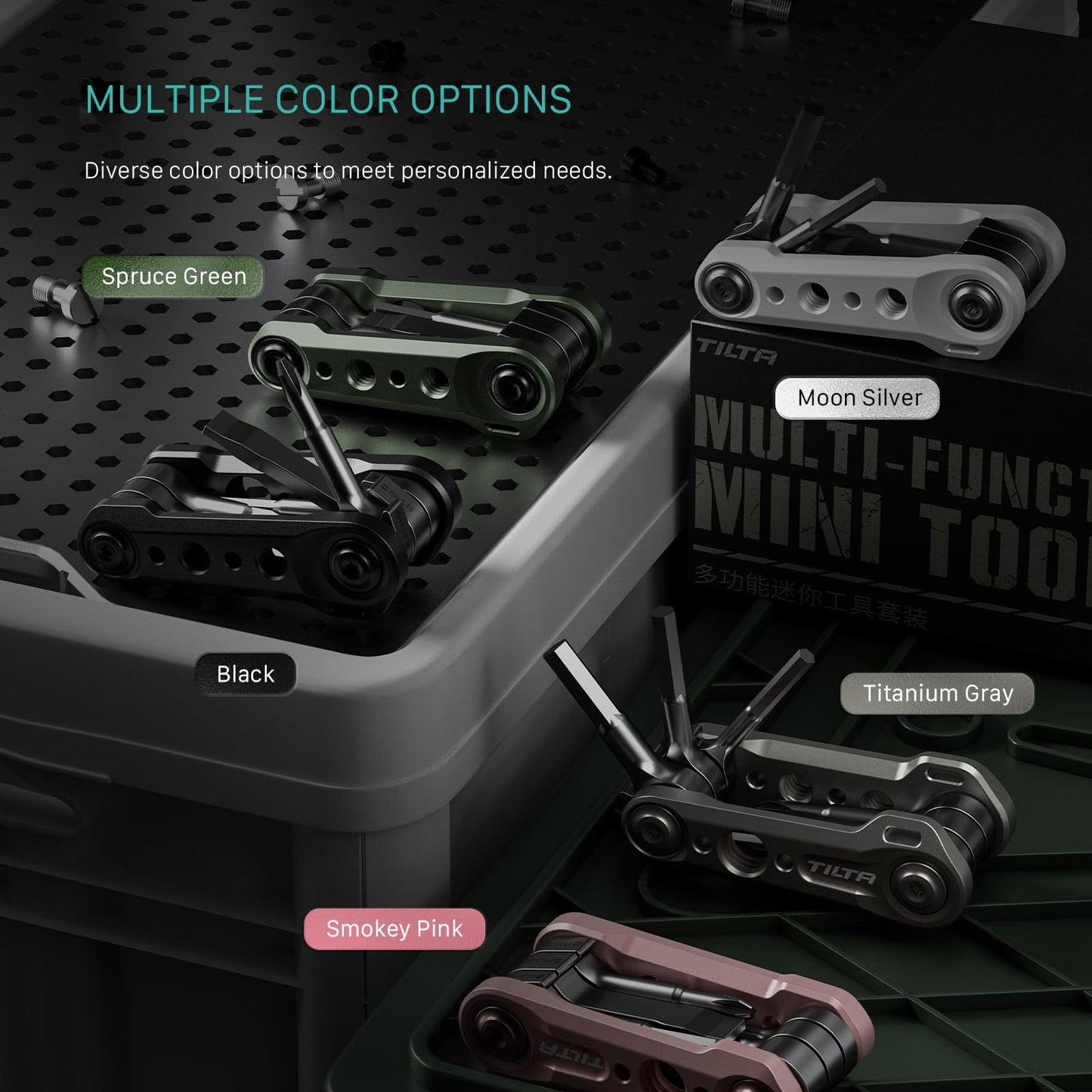 Tilta Multi-Functional Mini Tool Kit | Features Allen Keys and Screw Drivers | Compact & Lightweight | Compatible with Most Cages & Camera Systems (Black) TA-MMT-B