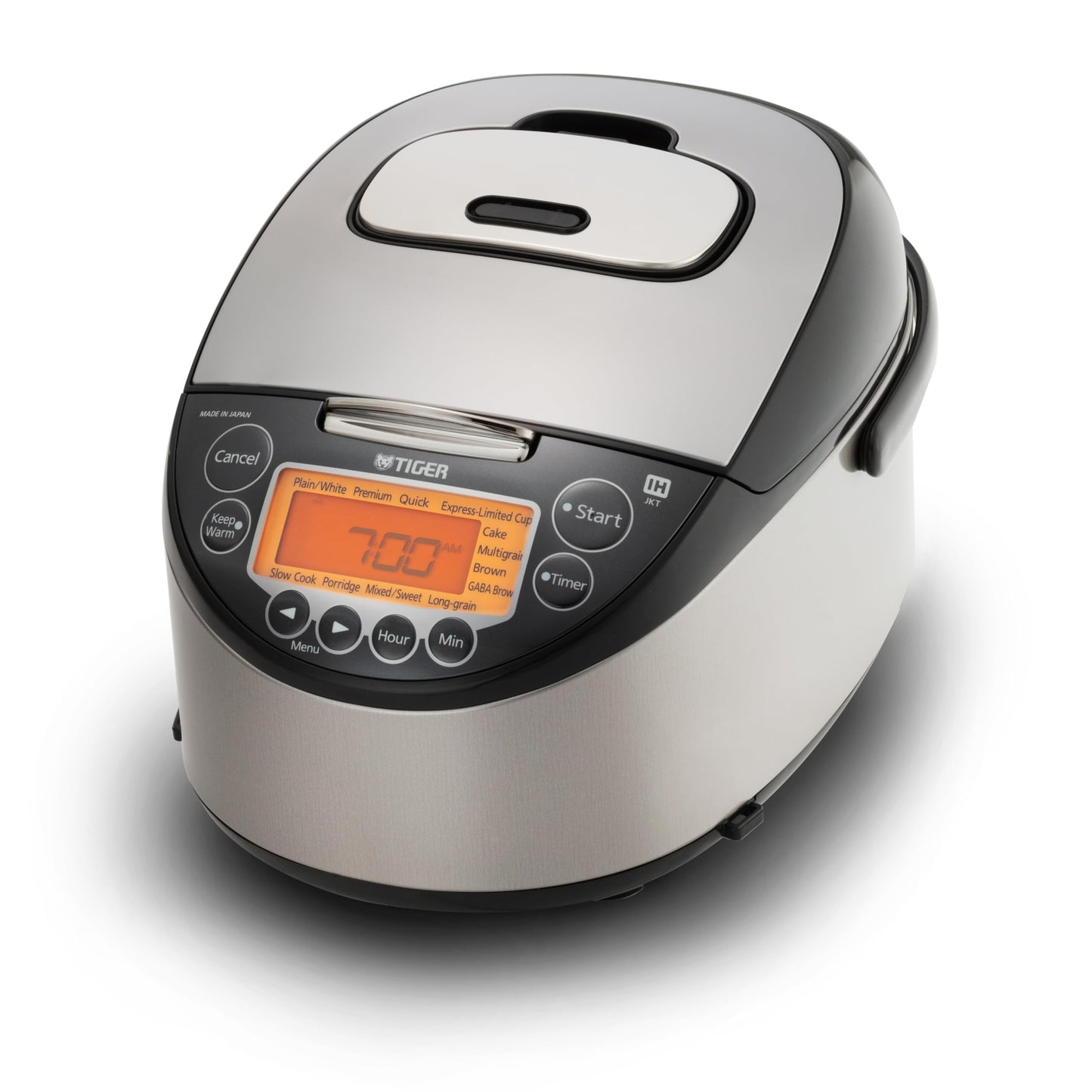 Tiger JKT-D Multi-Functional Induction Heating (IH) Electric Rice Cooker with 12 Cooking Settings (Silver Black)
