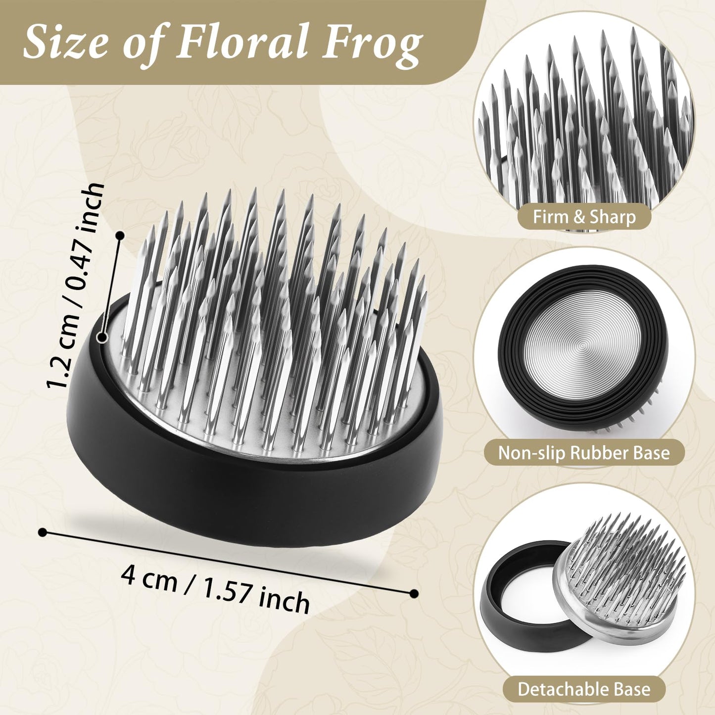 Vhxmaizxn Flower Frog Vase Kit Ikebana Vase with 1.57 Inch Kenzan Japanese Black Ceramic Pebble Shaped Bowl for Flower Arrangement Tool DIY Table Centerpiece Home Decor