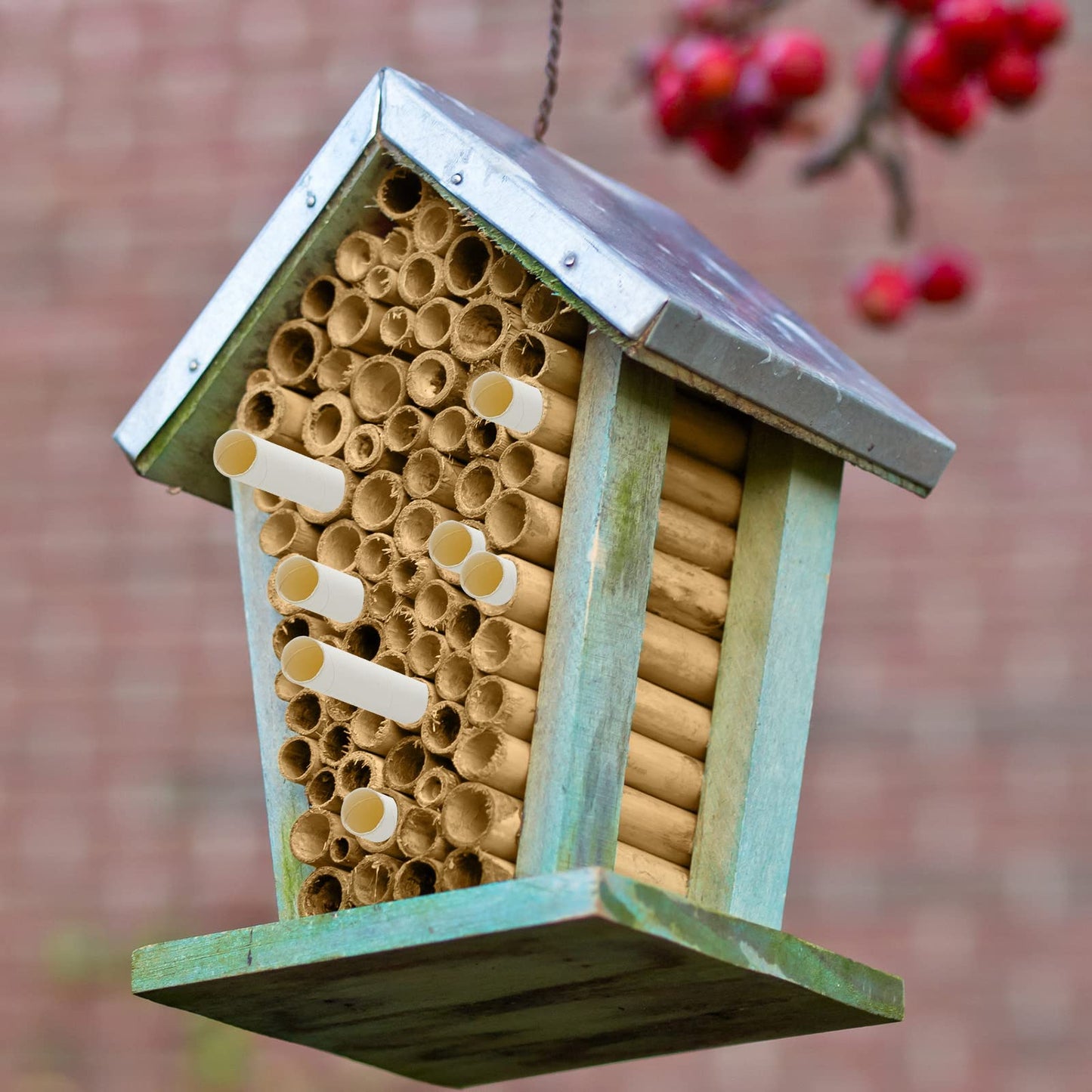 Lewtemi 480 Pcs Mason Bee House Tube Refill Cardboard Bee Tube Paper Mason Beekeeper Cardboard Insert Beekeeping Supplies for Solitary Beehive House Garden Pollinator Nest