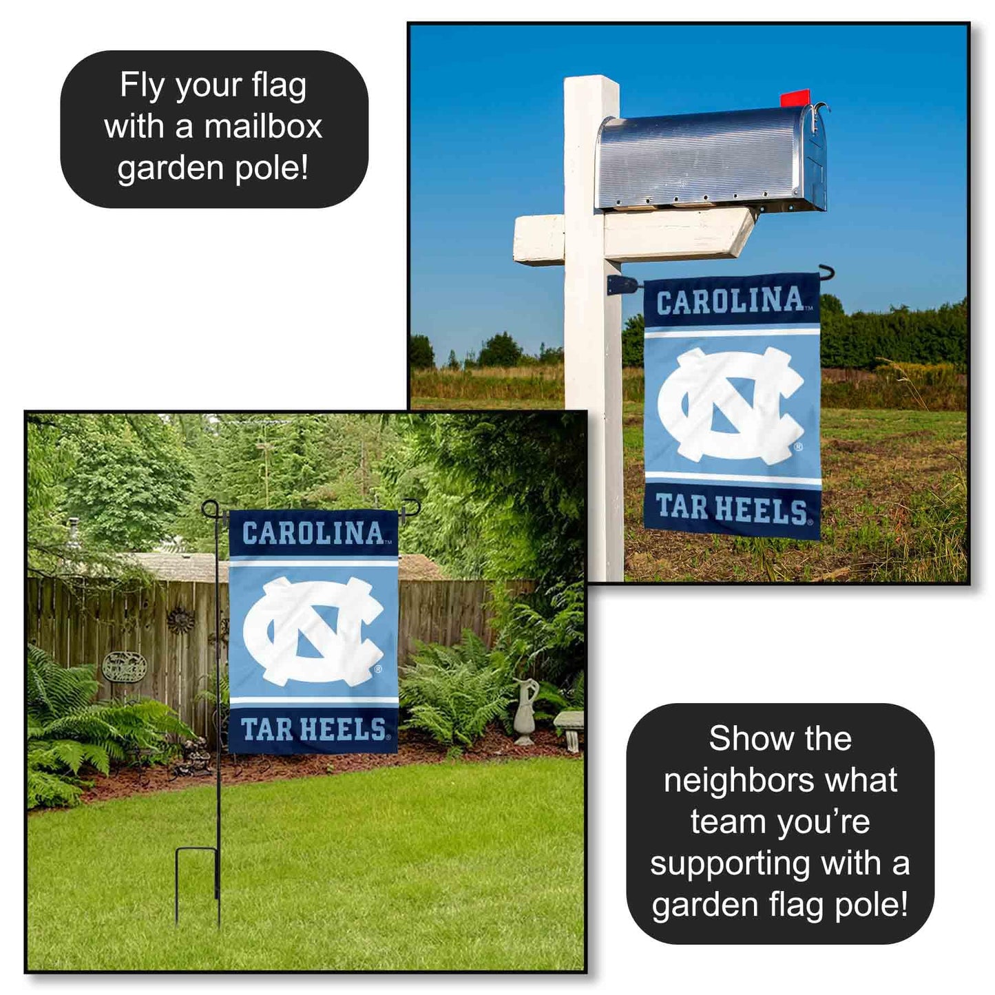 North Carolina Tar Heels Garden Flag