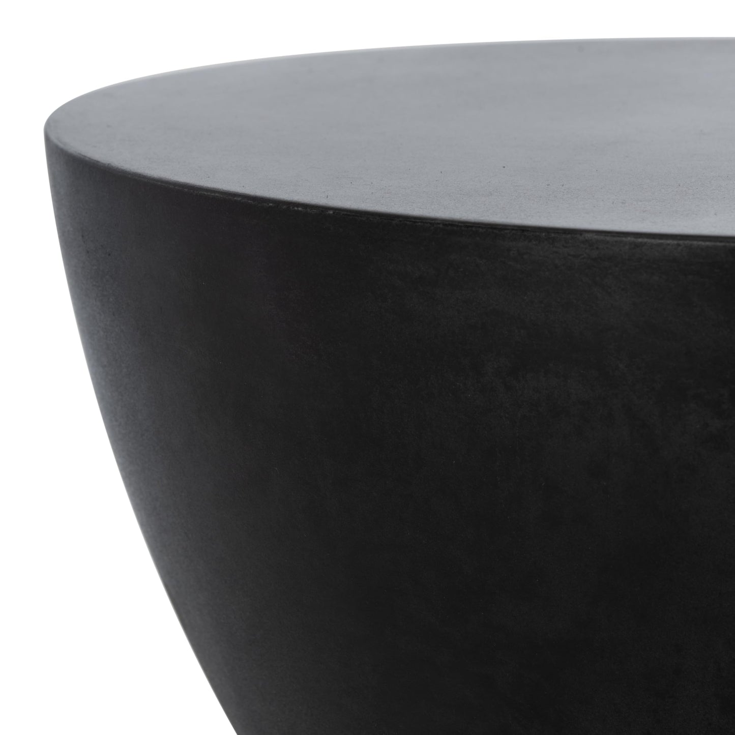 Safavieh Outdoor Athena Black Modern Concrete Round Accent Table