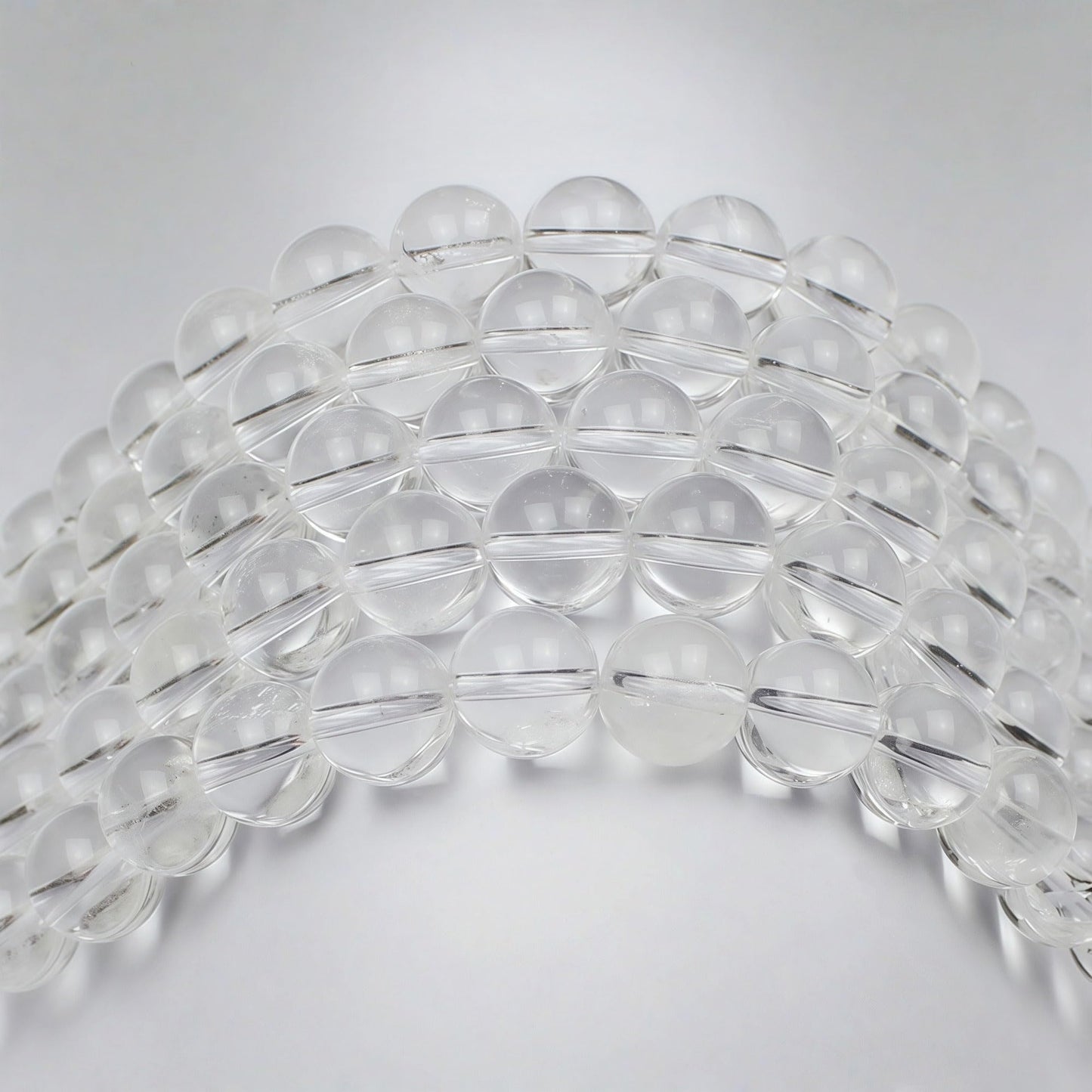 MJDCB 7A Natural White Clear Quartz Round Beads Gemstone Beads for DIY Necklace Bracelat Jewelry Making Strand 15" (6mm)