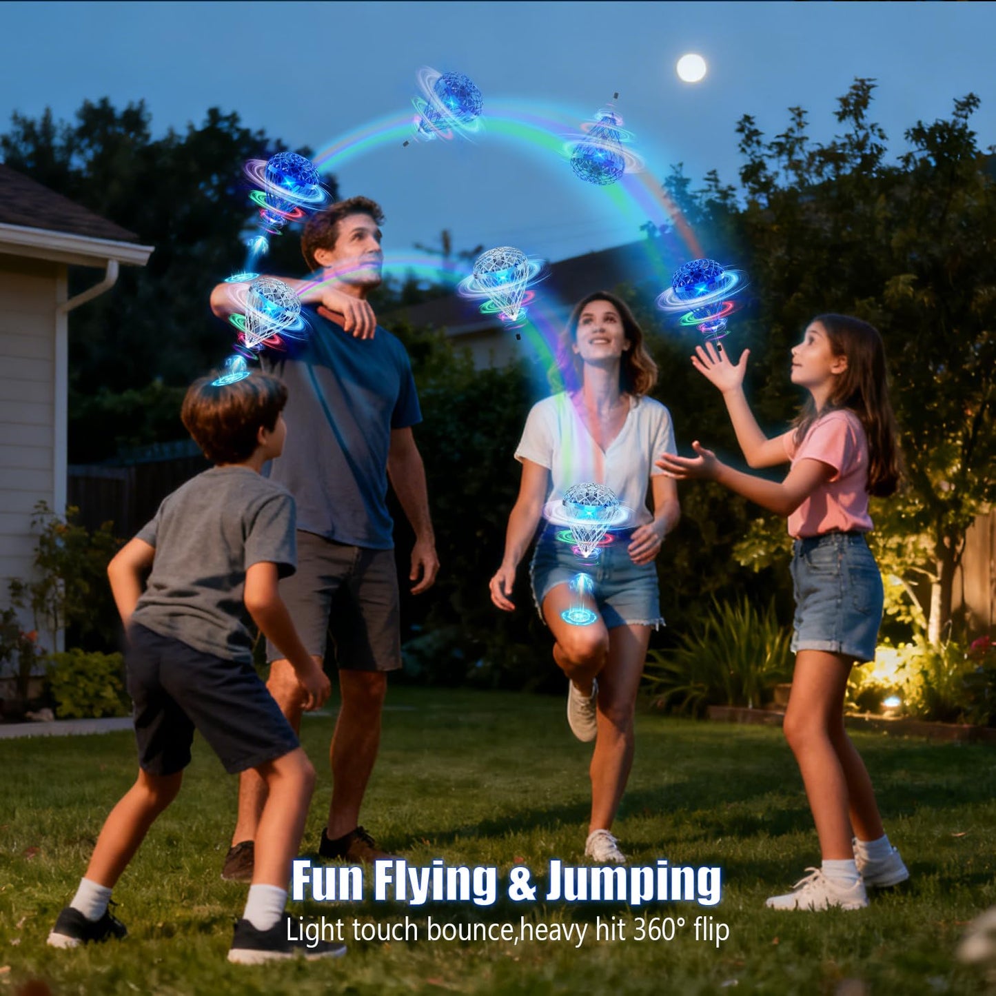 TrysGame 2025 Cosmic Globe,Hover Orb Toy with 3D Flips, Rechargeable Floating Spinner for 6 7 8 9 10 11 12 Years Old Boy&Girls Indoor/Outdoor (Purle)
